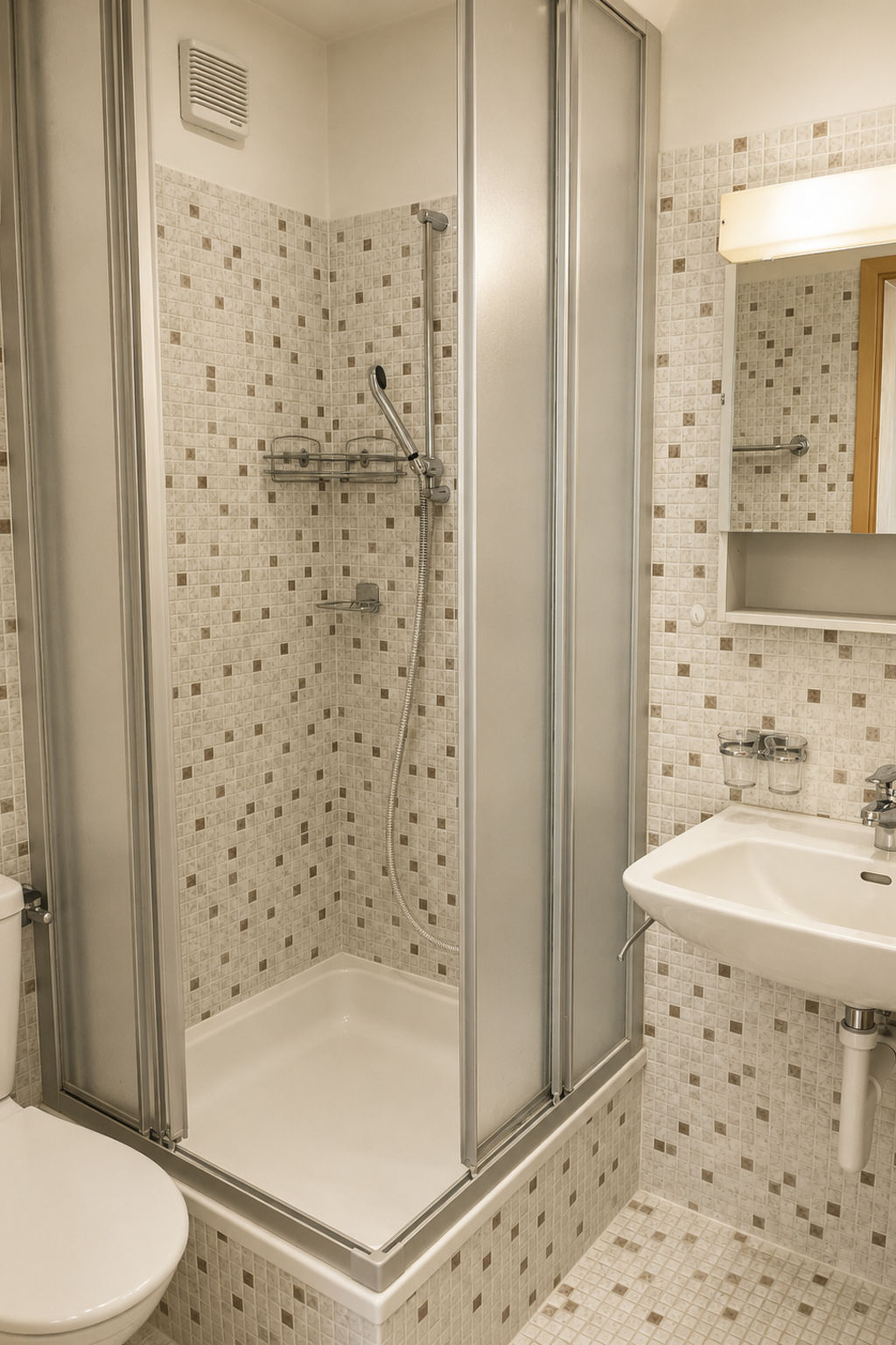 Photo of Majesta Leukerbad # 6-bed apartment, Dusche und Bad, WC