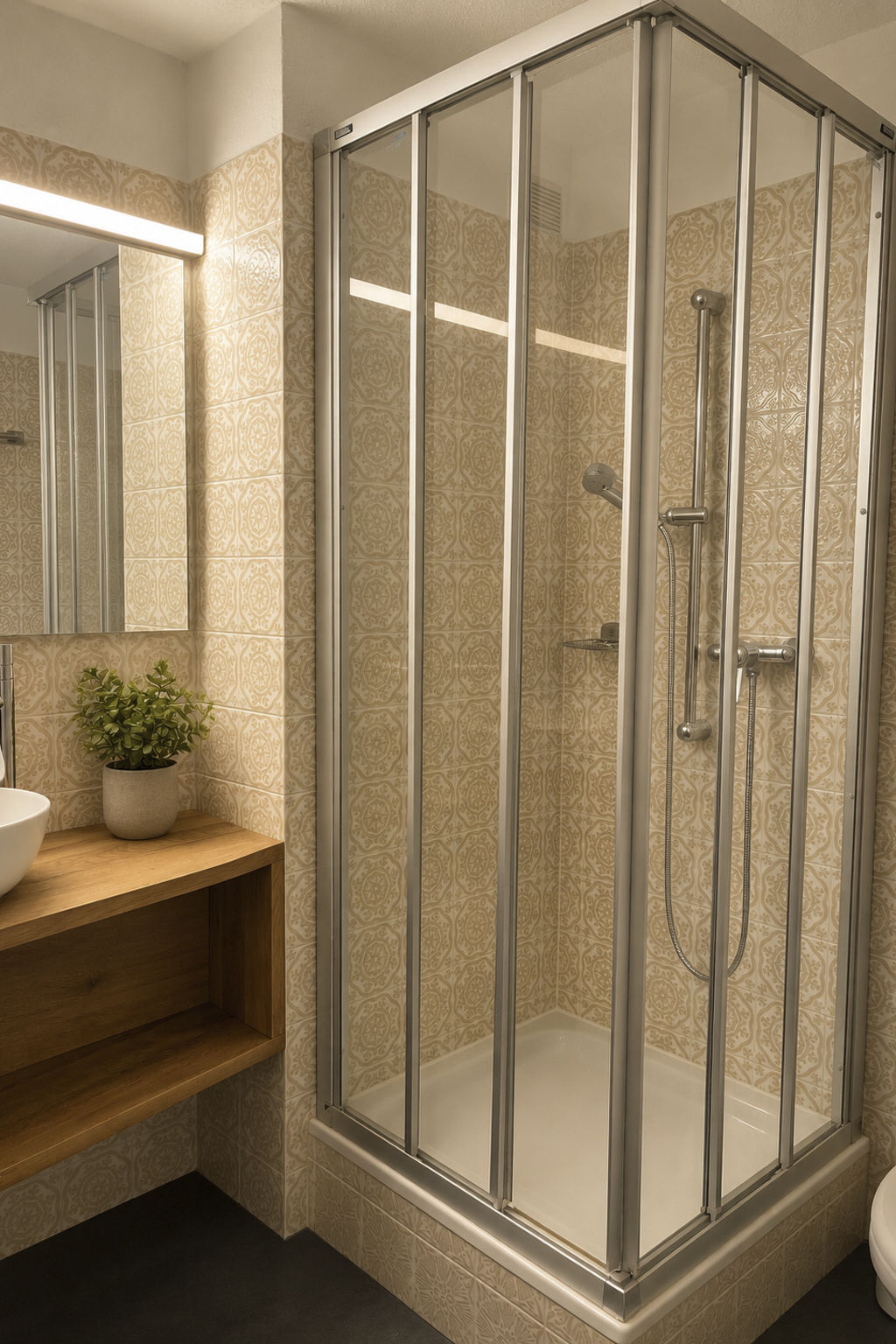 Majesta Leukerbad # 6-bed apartment, Dusche, WC - Inside