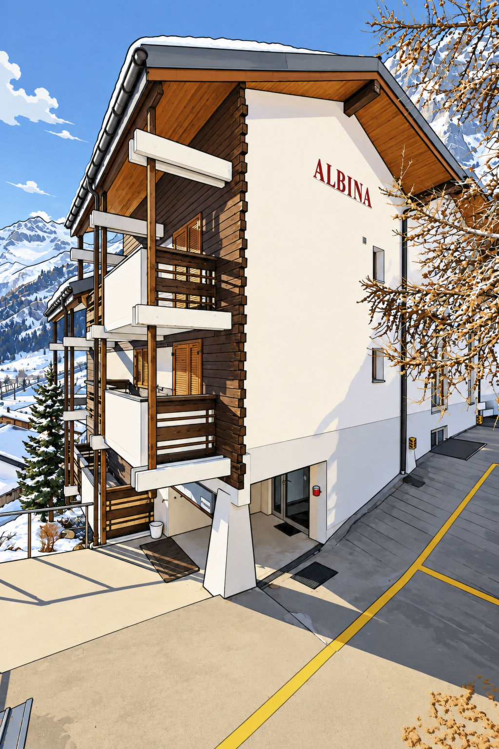 Photo of Residenz Albina Leukerbad # 4-bed apartment, Dusche, WC