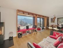Alpenpanorama appartement met open haard in Crans-Montana - thumbnail 2