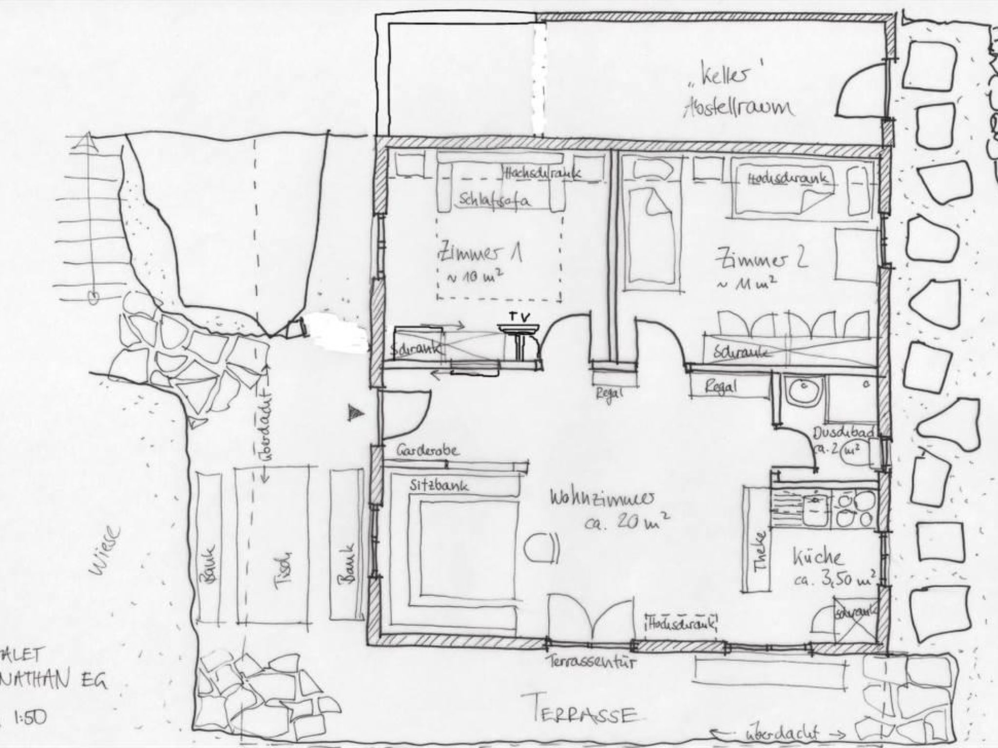 Photo of Jonathan EG Süd Appartement/Fewo, Dusche, WC 2 1/2 Zimmerwohnung, 5-Betten