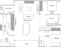 Ruim appartement voor 11 personen aan golfbaan met zwembad en bergzicht - thumbnail 2