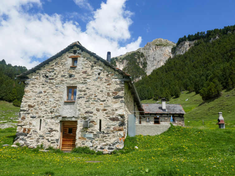 Bergzicht en rust in vakantiehuis Rustico Dolomia in Olivone in Olivone