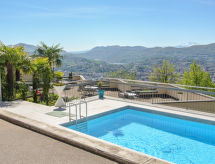 Lake-View cosy: knus appartement met verwarmd zwembad in Aldesago, Ticino - thumbnail 5