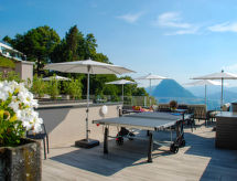 Lake-View cosy: knus appartement met verwarmd zwembad in Aldesago, Ticino - thumbnail 2