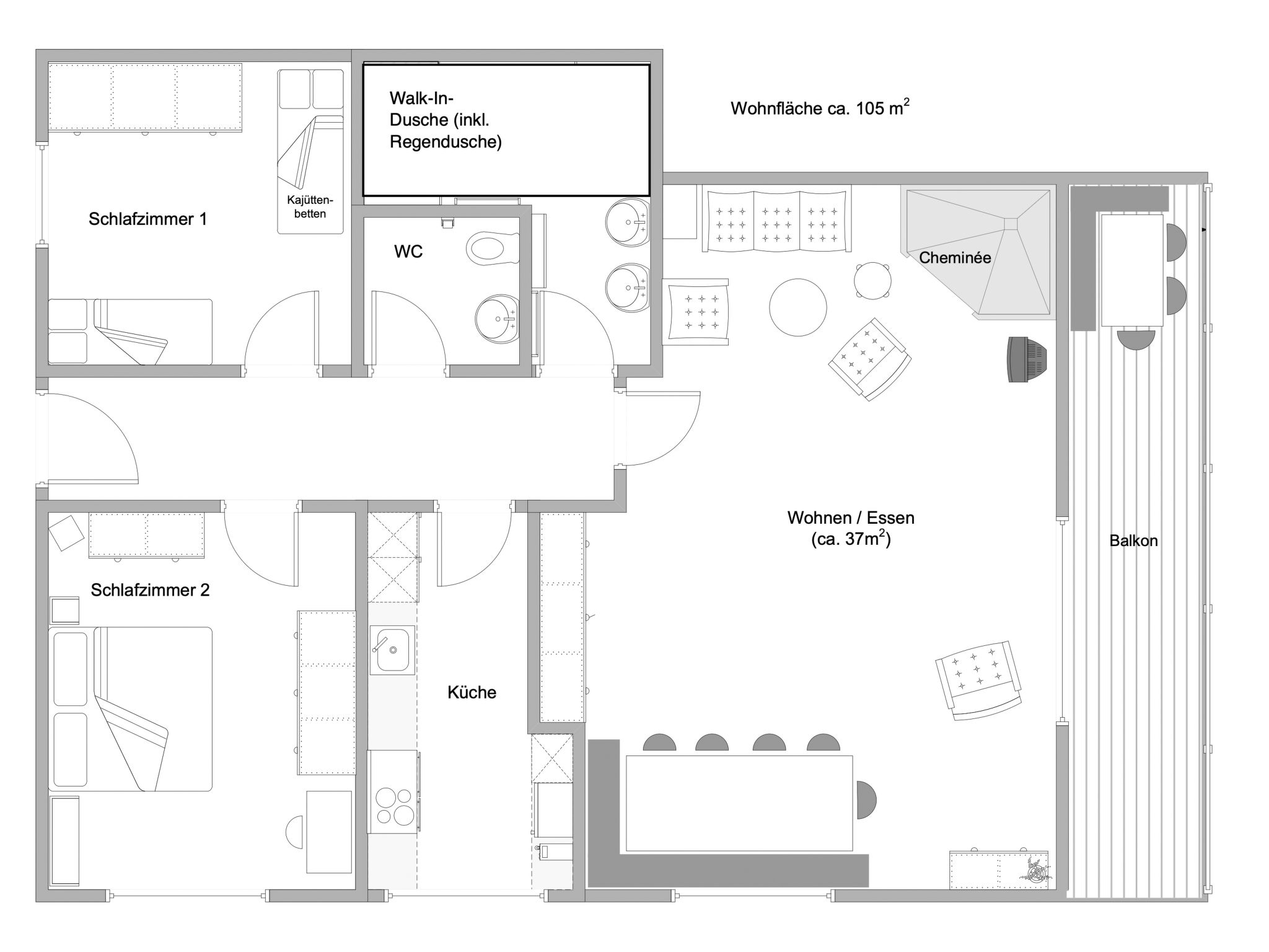Appartement Arcula, (Flims Dorf), 408 – Plan, photo 28 sur 55