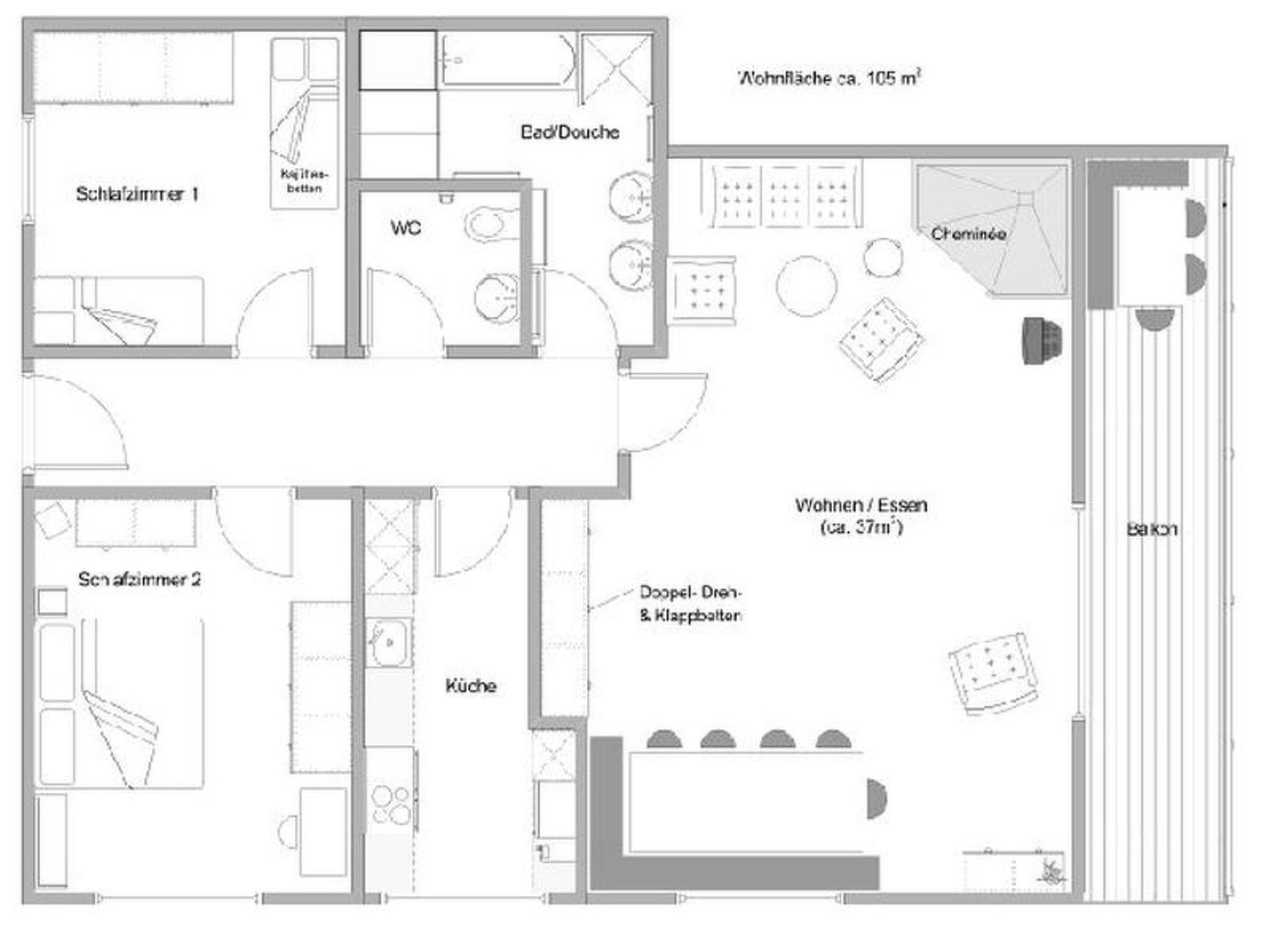 Photo of Arcula, (Flims Dorf). Grosszügige 3.5 Zimmerwohnung, 105 m2, ruhig & zentral ge