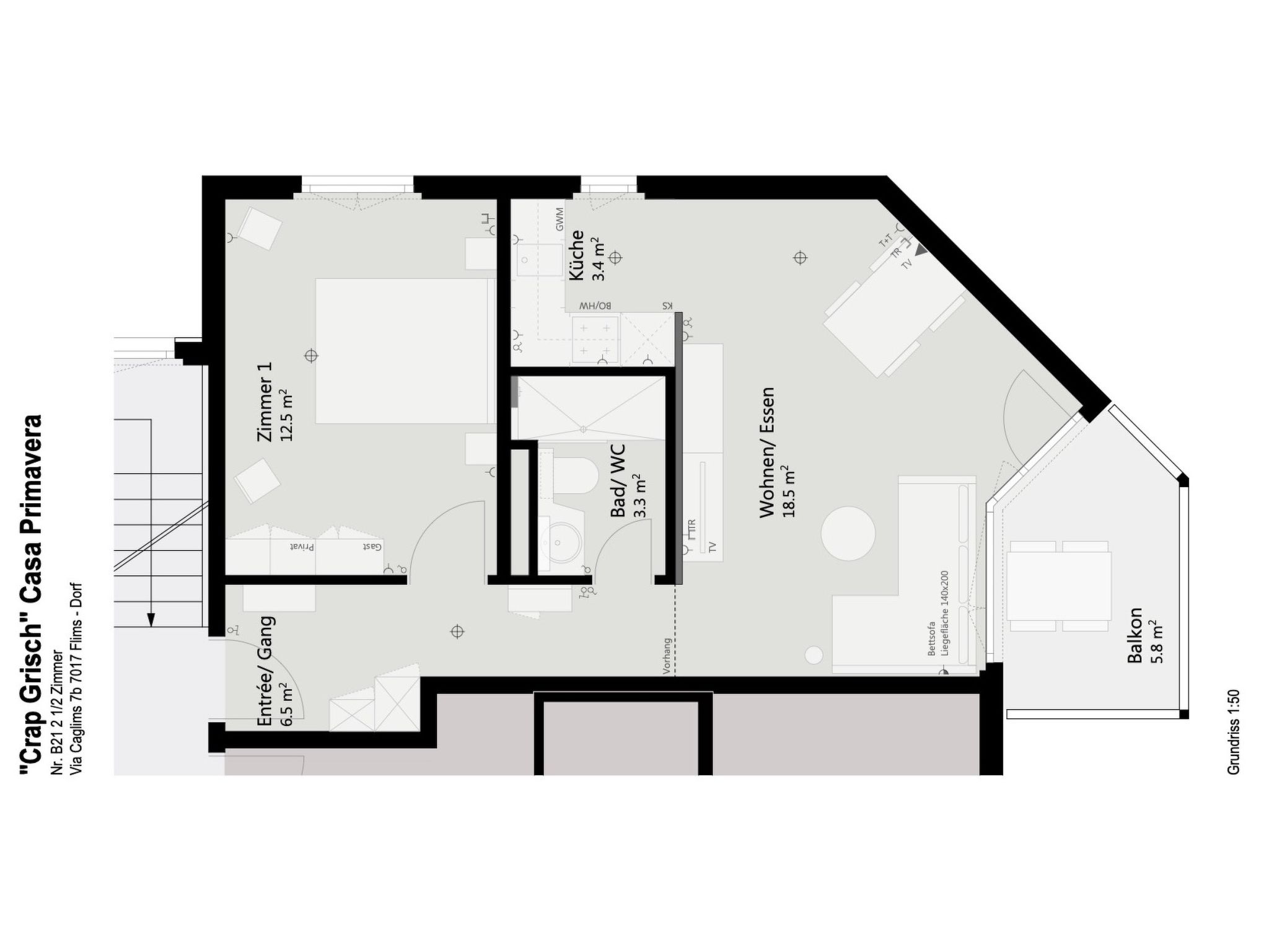 Photo of Casa Primavera B21, (Flims Dorf). 2.5 Zimmerwohnung Casa Primavera B21