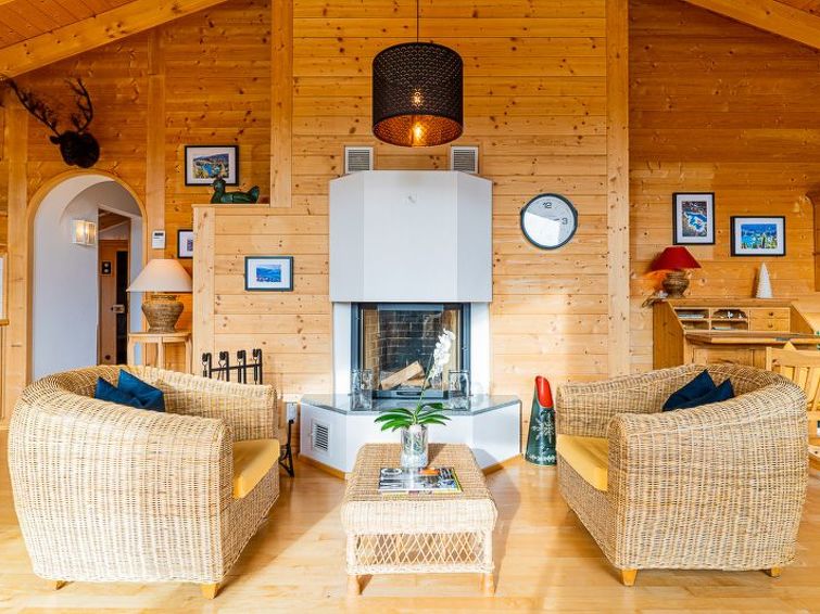 Open haard en sauna in ruim appartement in Flims in Flims