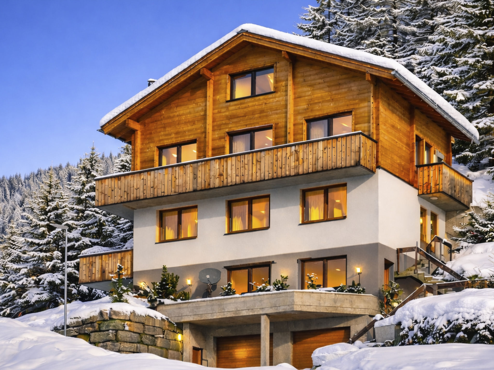 SWISS Chalet Bergoasa Appartement/Fewo, Dusche und Bad, WC, 4-Bettwohnung