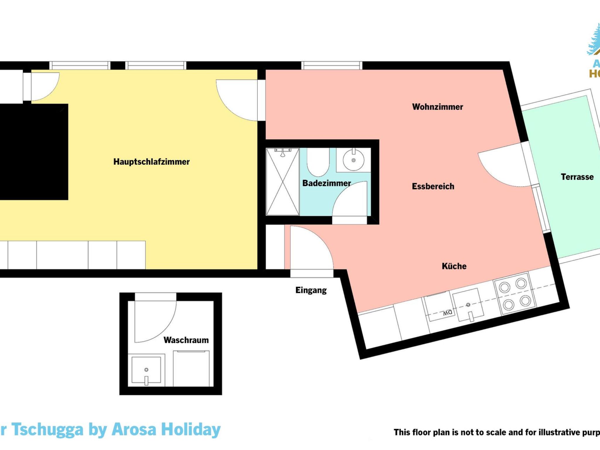 Photo of Koller Tschugga by Arosa Holiday Appartement/Fewo, Dusche, WC, 4-Bettwohnung