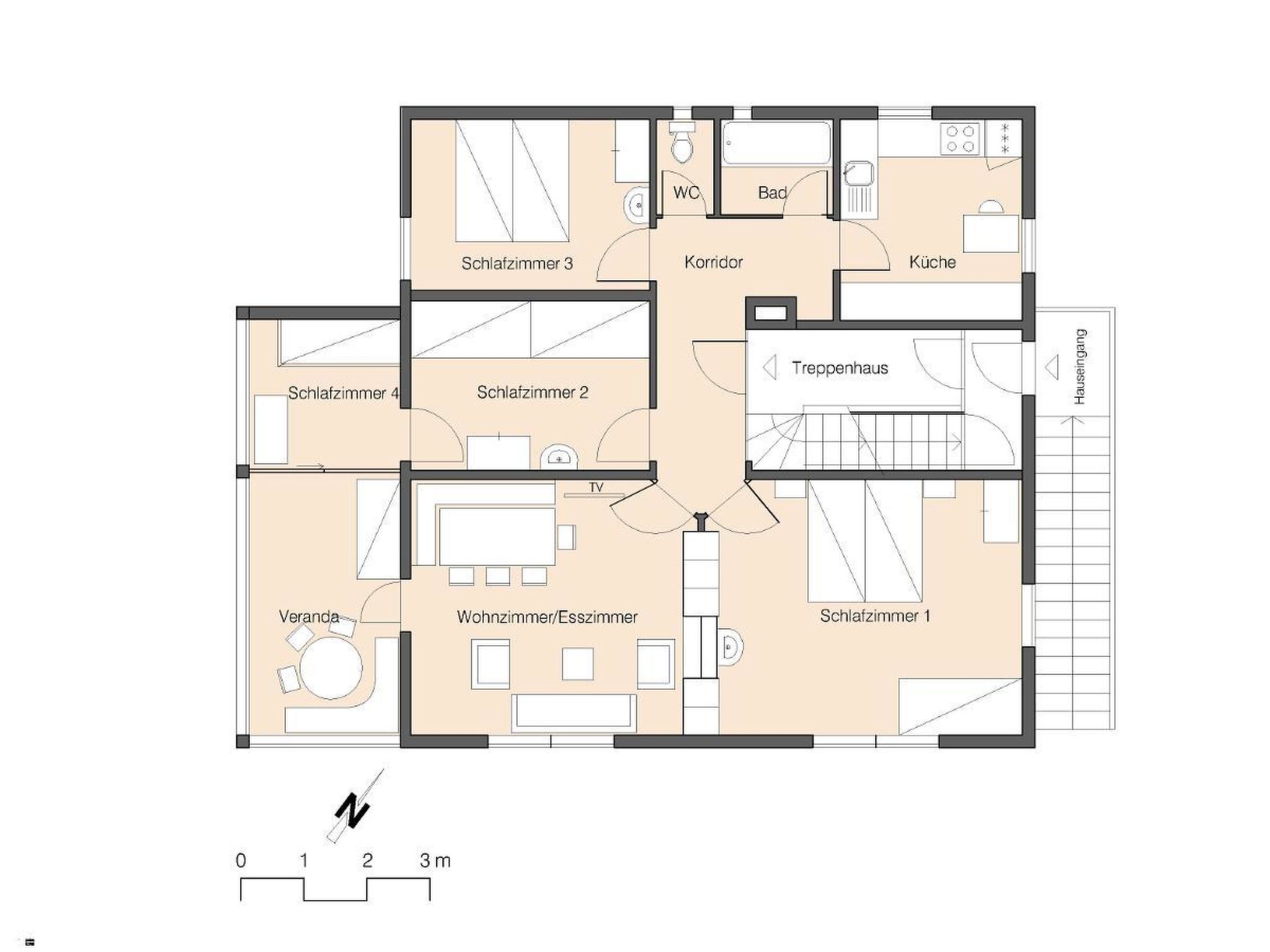 Photo of Chalet Willi-1.OG Appartement/Fewo, Dusche und Bad, WC, 9-Bettwohnung