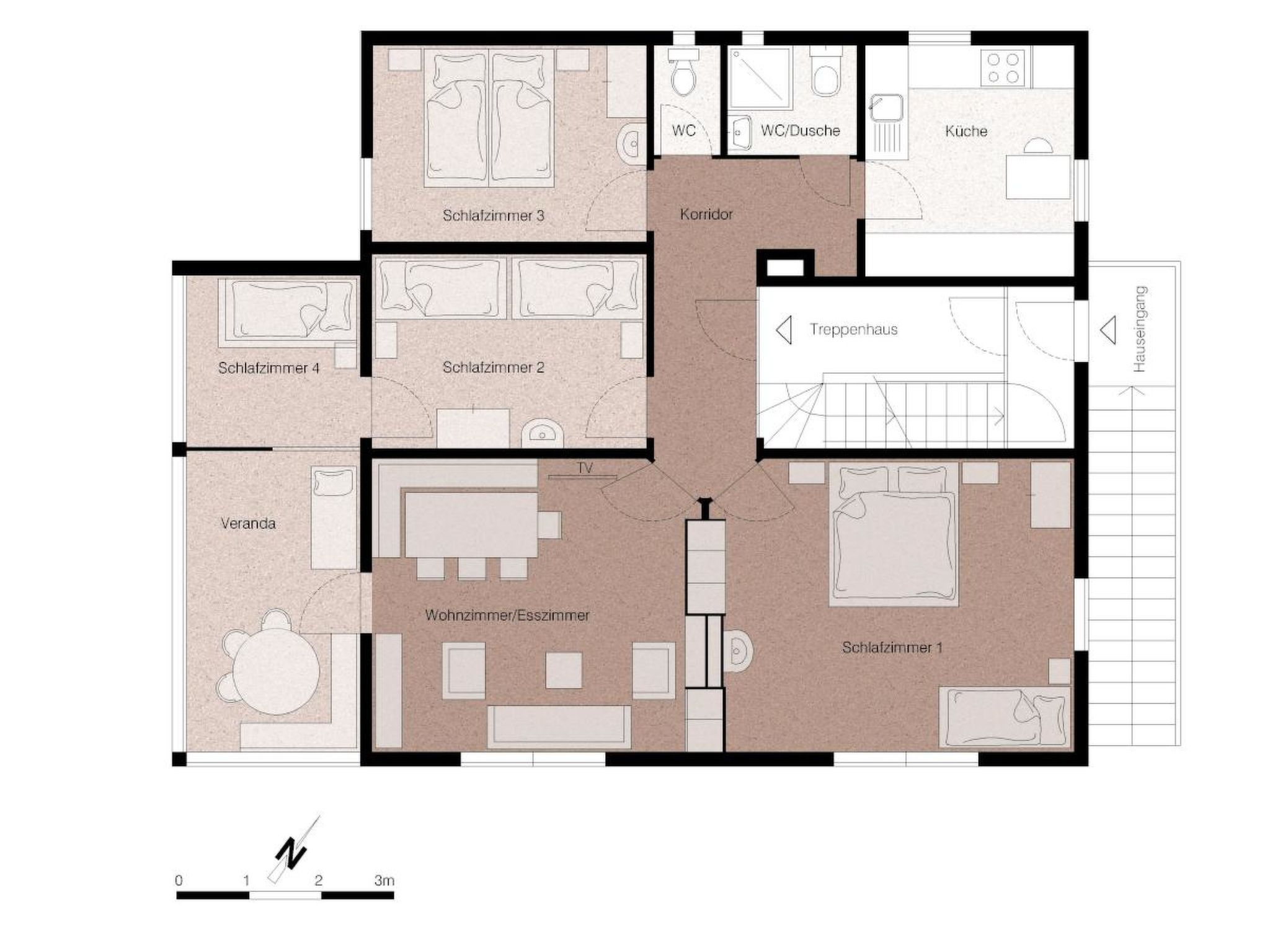 Photo of Chalet Willi-1.OG Appartement/Fewo, Dusche und Bad, WC, 9-Bettwohnung