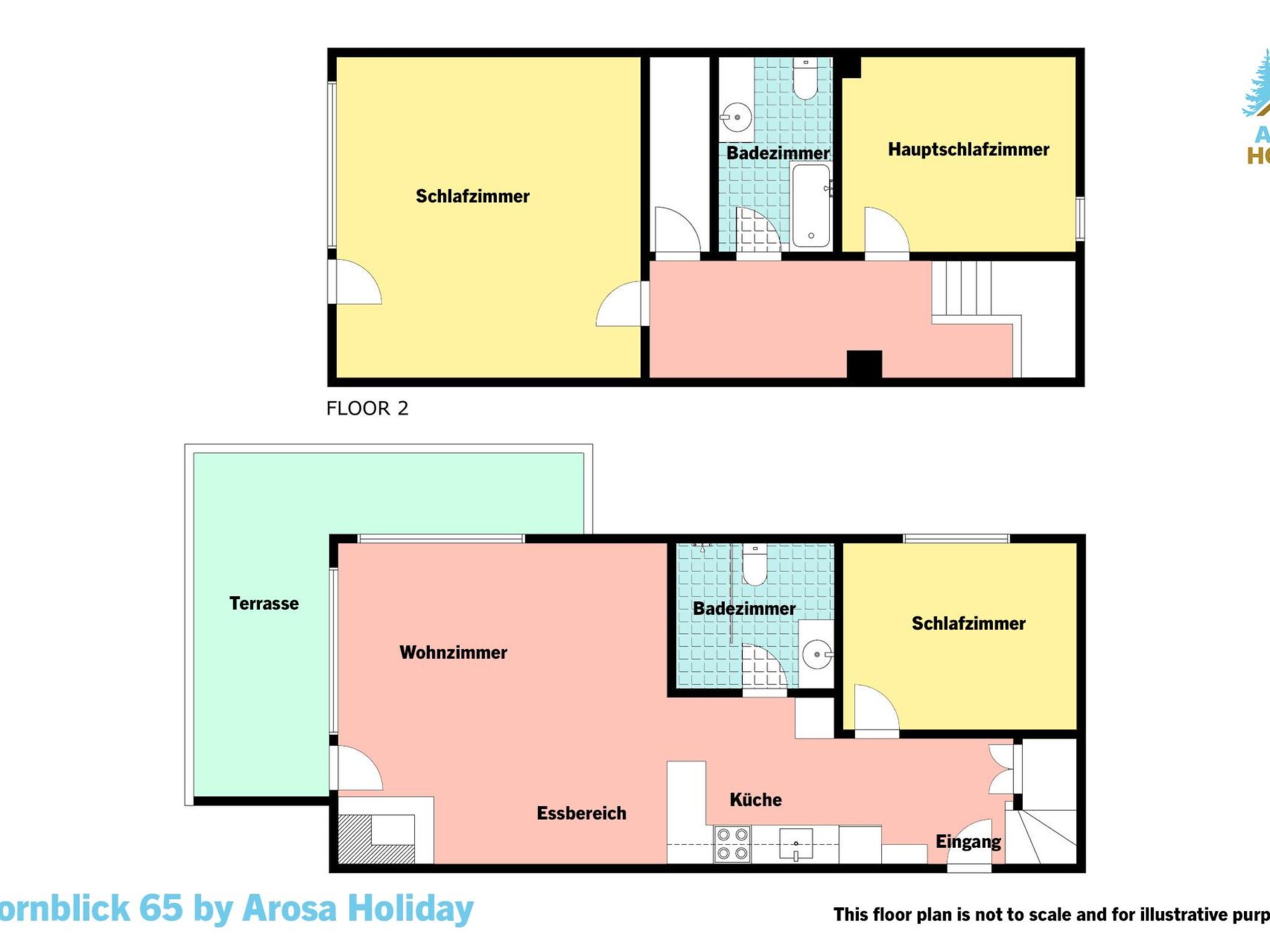 Photo of Rothornblick 65 by Arosa Holiday Appartement/Fewo, Dusche und Bad, WC, 6-Bettwoh