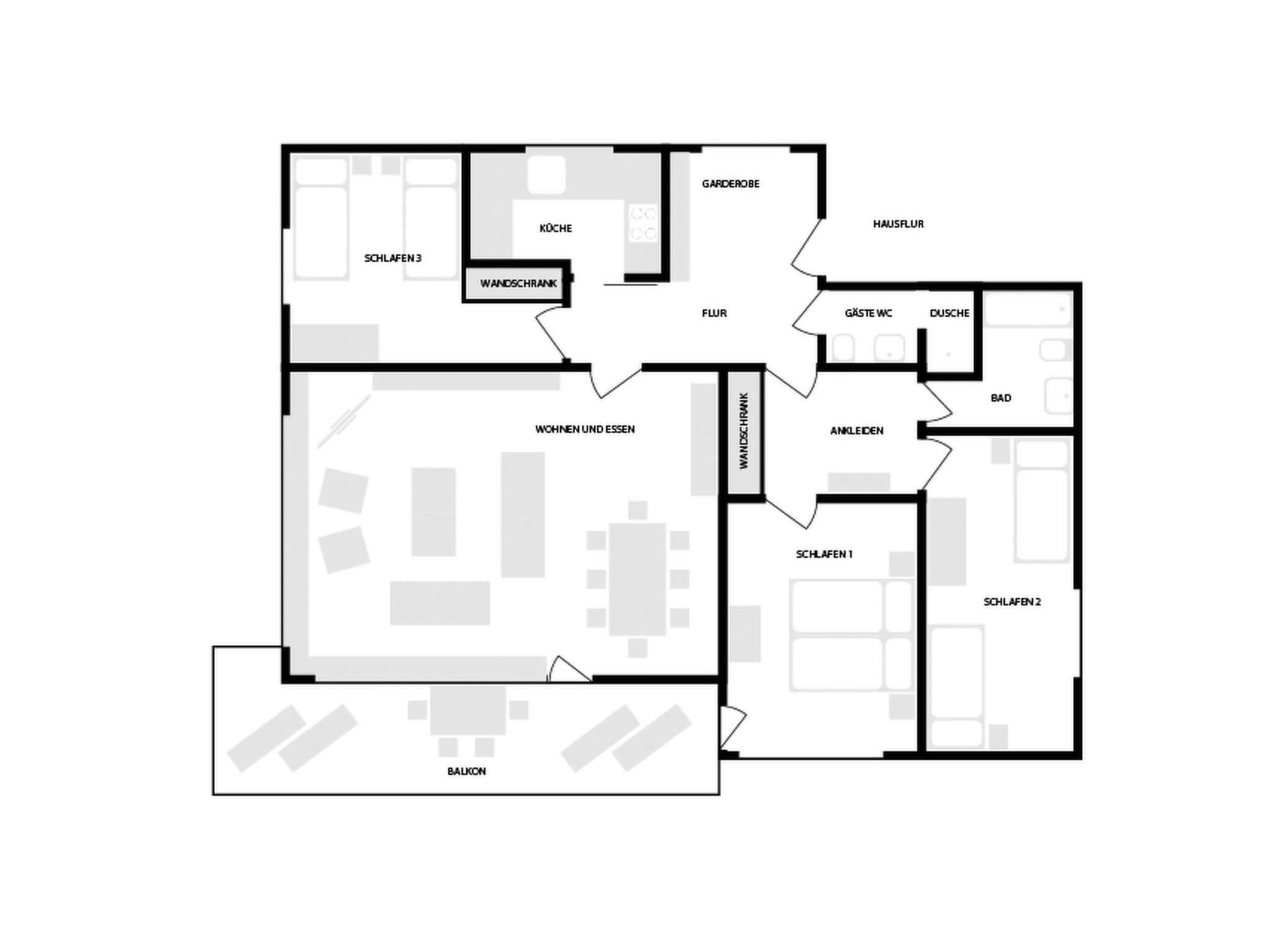 Photo of 4.5-Zimmer renovierte Ferienwohnung mit Südbalkon