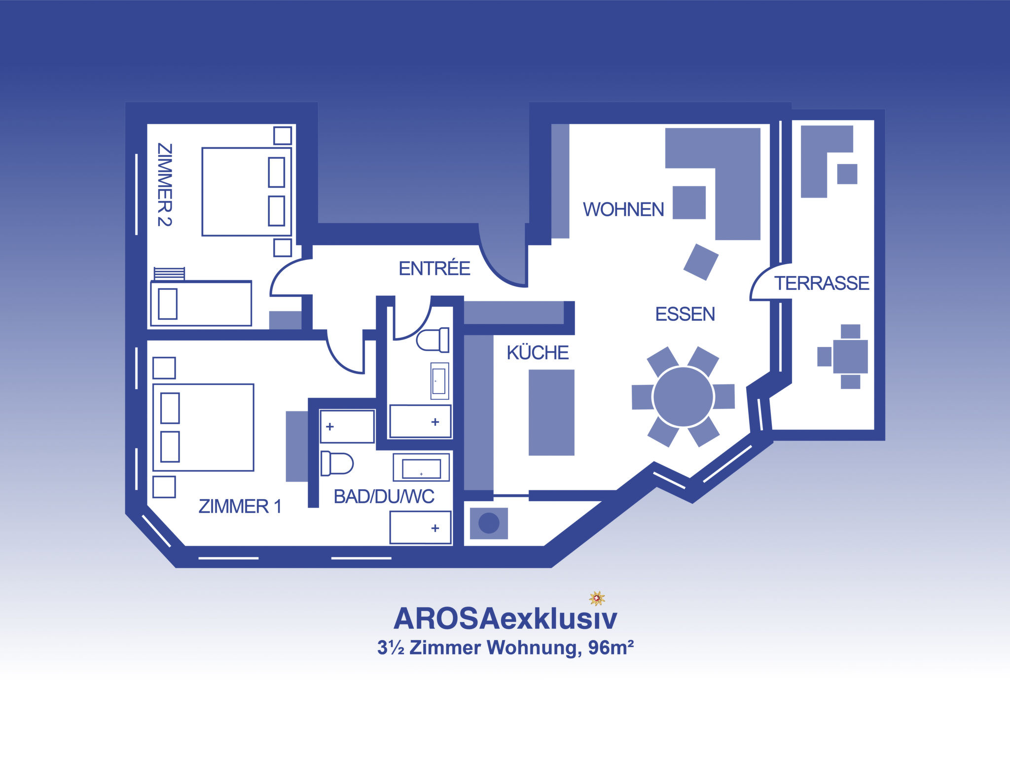 Photo of 95m2 Ferienwohnung, 2 Schlafzimmer & 2 Badezimmer
