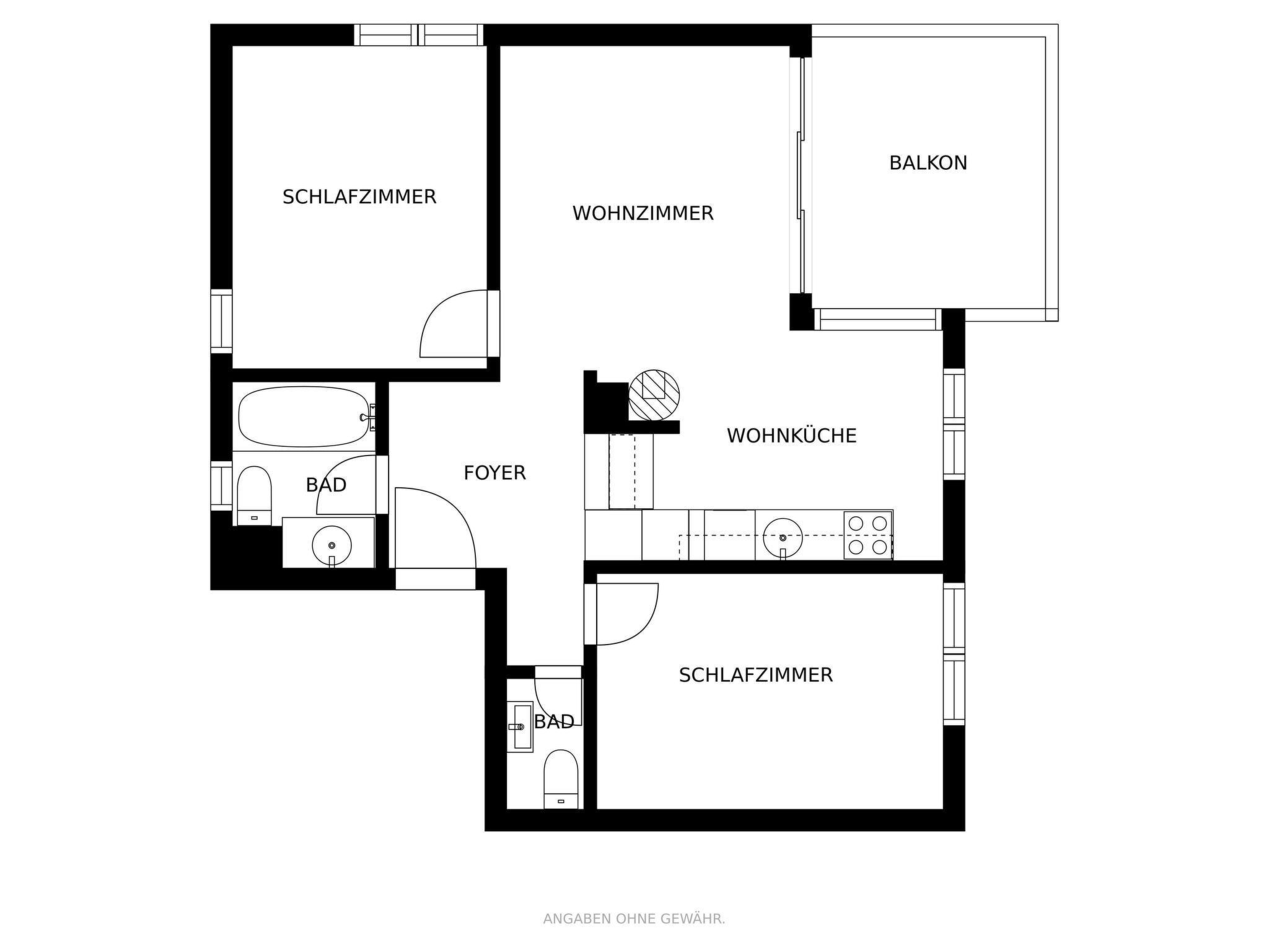 Auarara 3.5 Zimmerwohnung - Drinnen