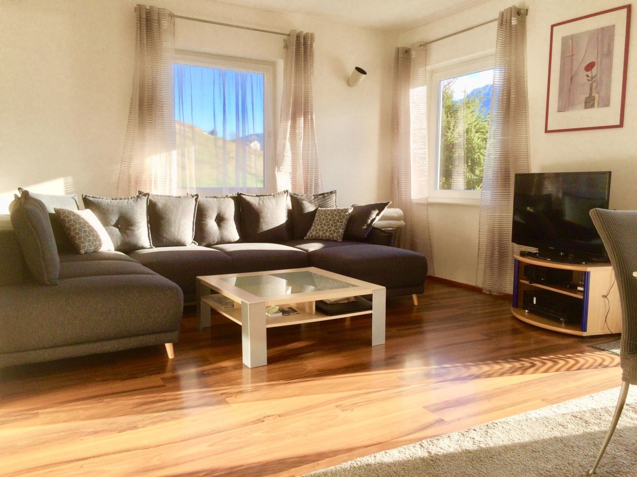 Appartement Ferienhaus Bual da Rumein Wettstein, Rumein, (Degen), 45003B – Séjour, photo 9 sur 14