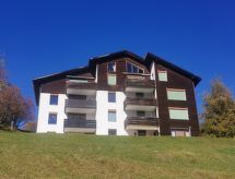 Gemütlichkeit: Gezellig appartement met zwembad, sauna en bergzicht in Brigels - thumbnail 1