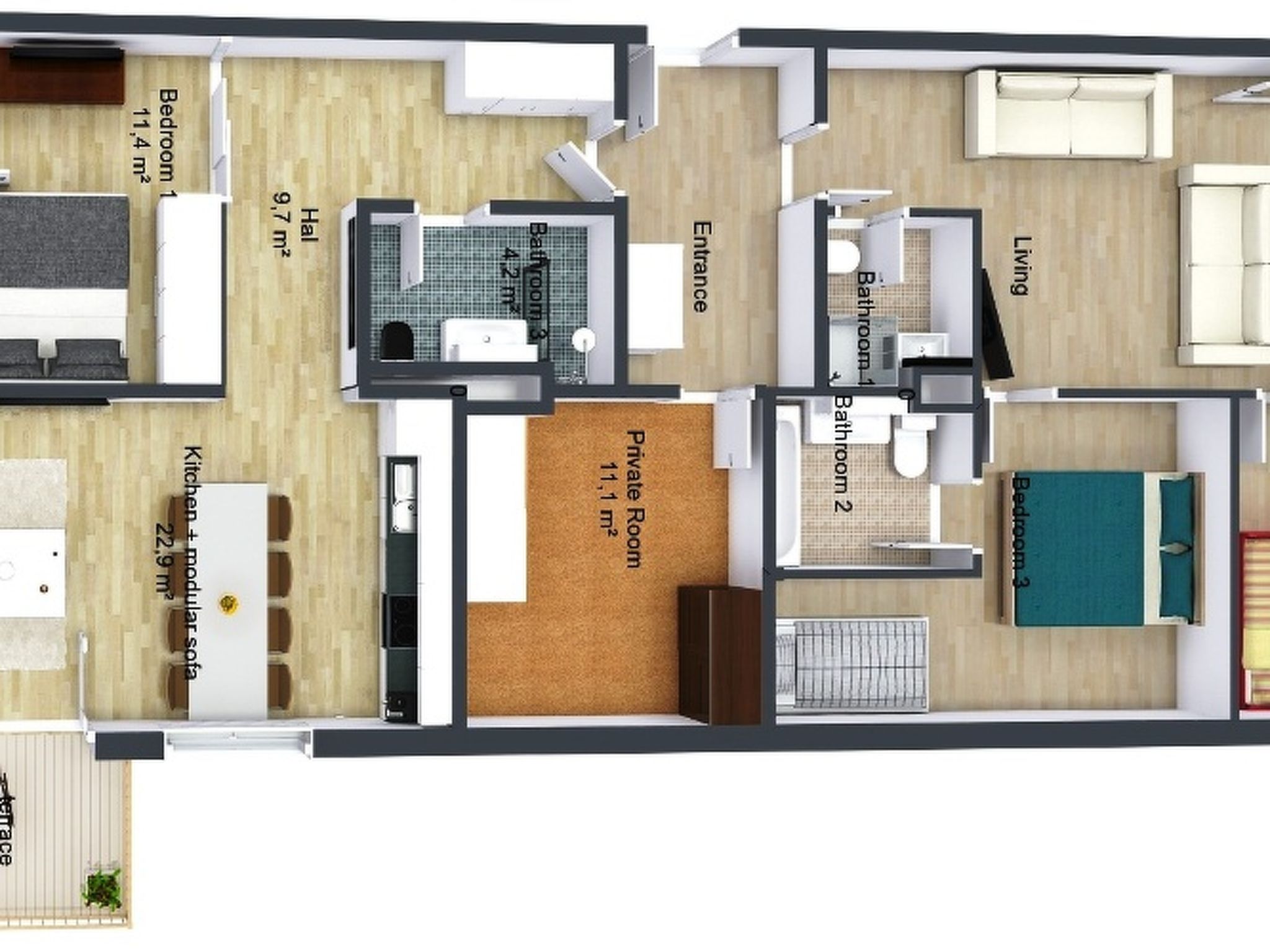 Cucagna Whg 403 De Mulder, (Disentis/Mustér). - Binnen