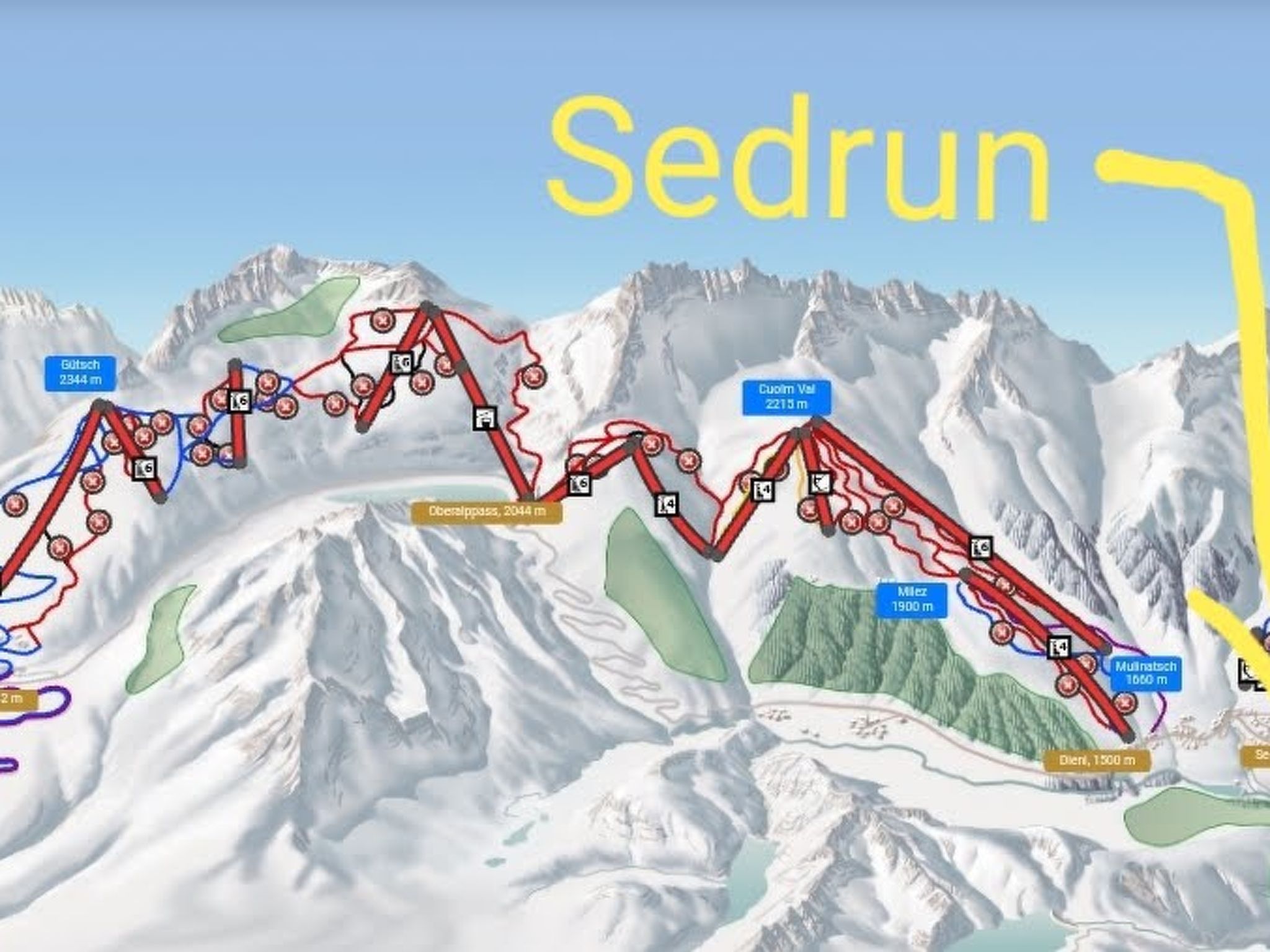 Dentervitgs, (Sedrun). - Buiten