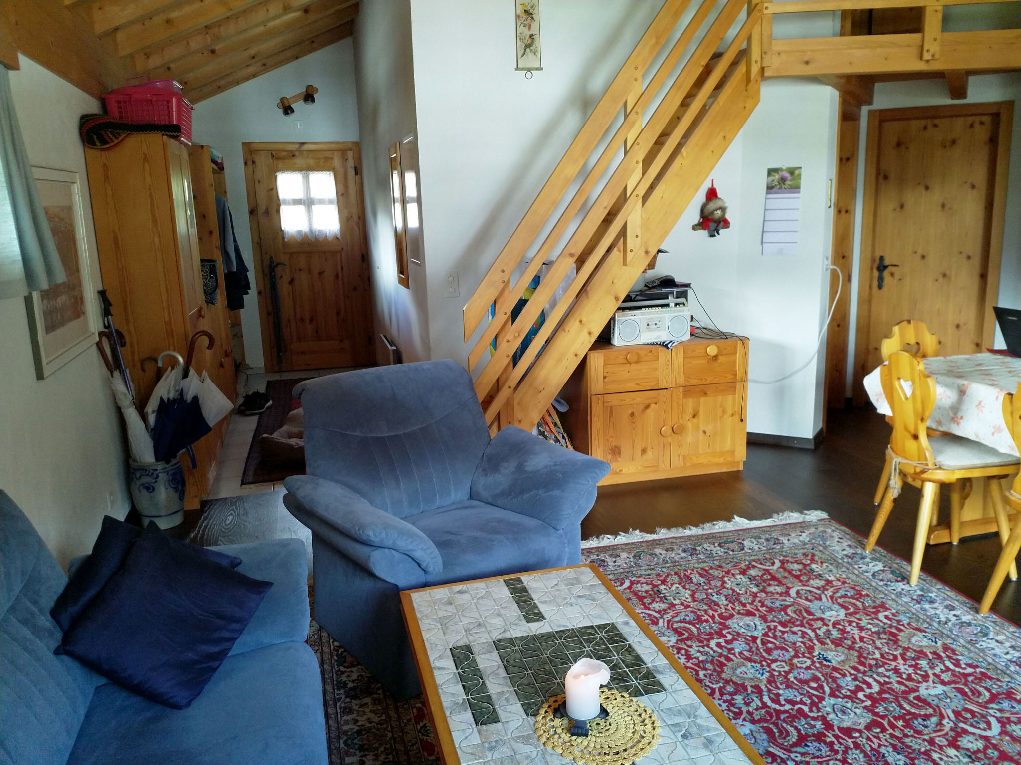 Plaun Pazzola mit Garage Bösch, (Sedrun/Rueras). - Binnen