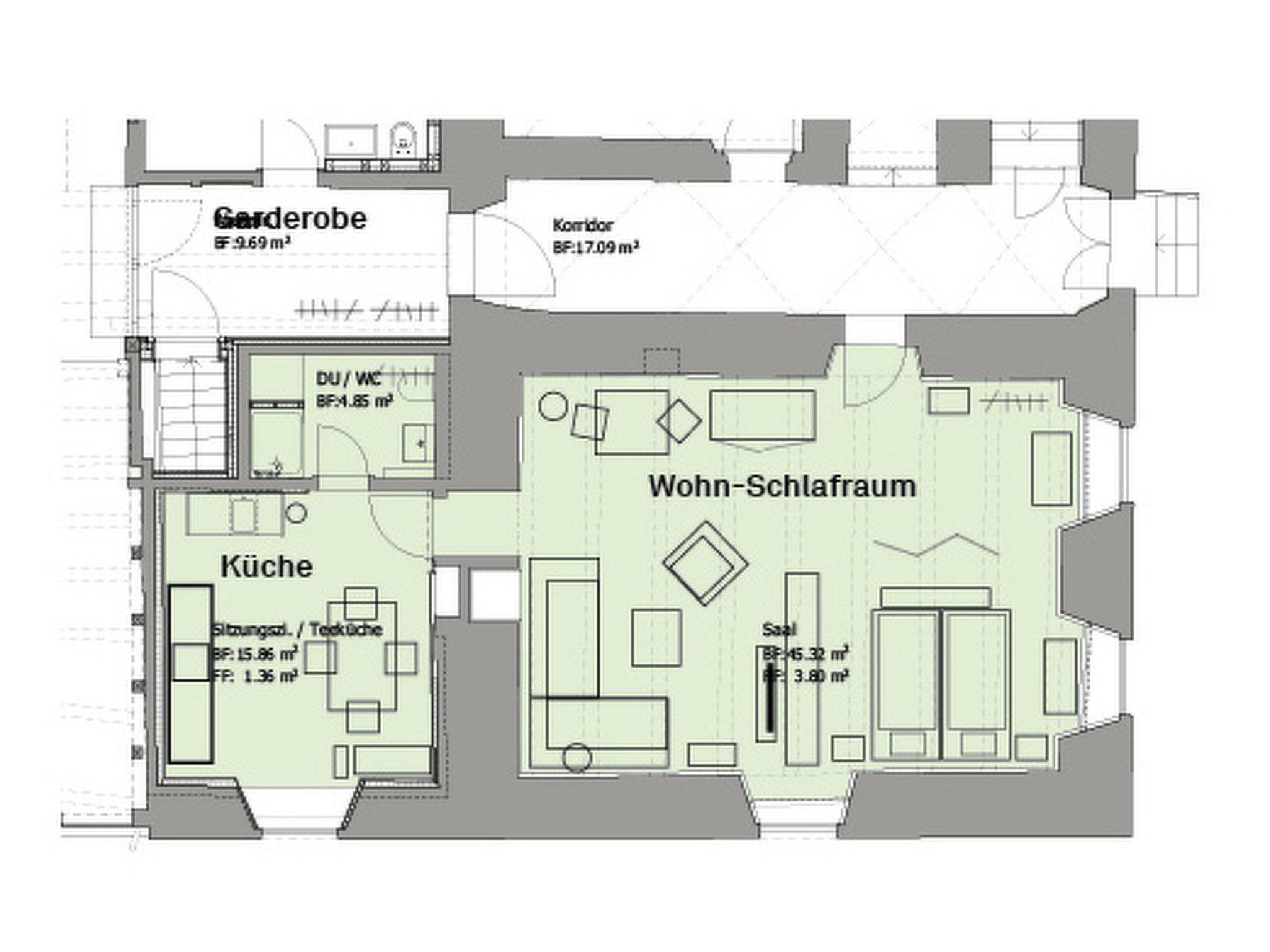 Haus Gujan, (Fideris). - Binnen