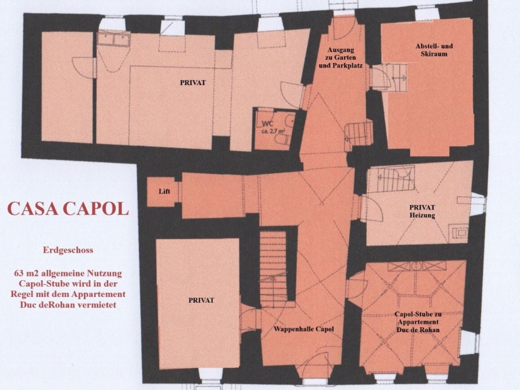 Casa Capol, (Andeer), - Dedans