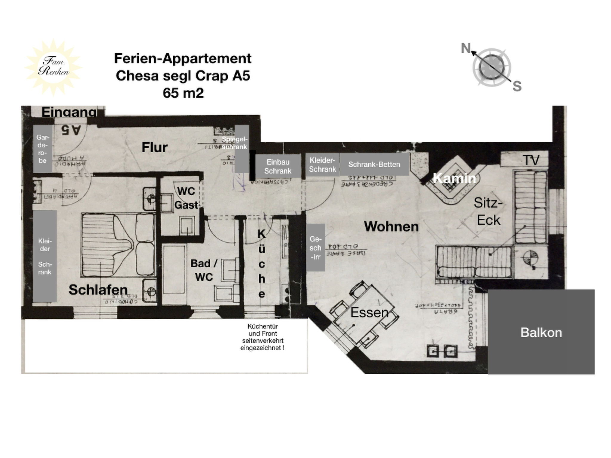 Chesa segl Crap A-5°, (Bergün/Bravuogn). - Binnen