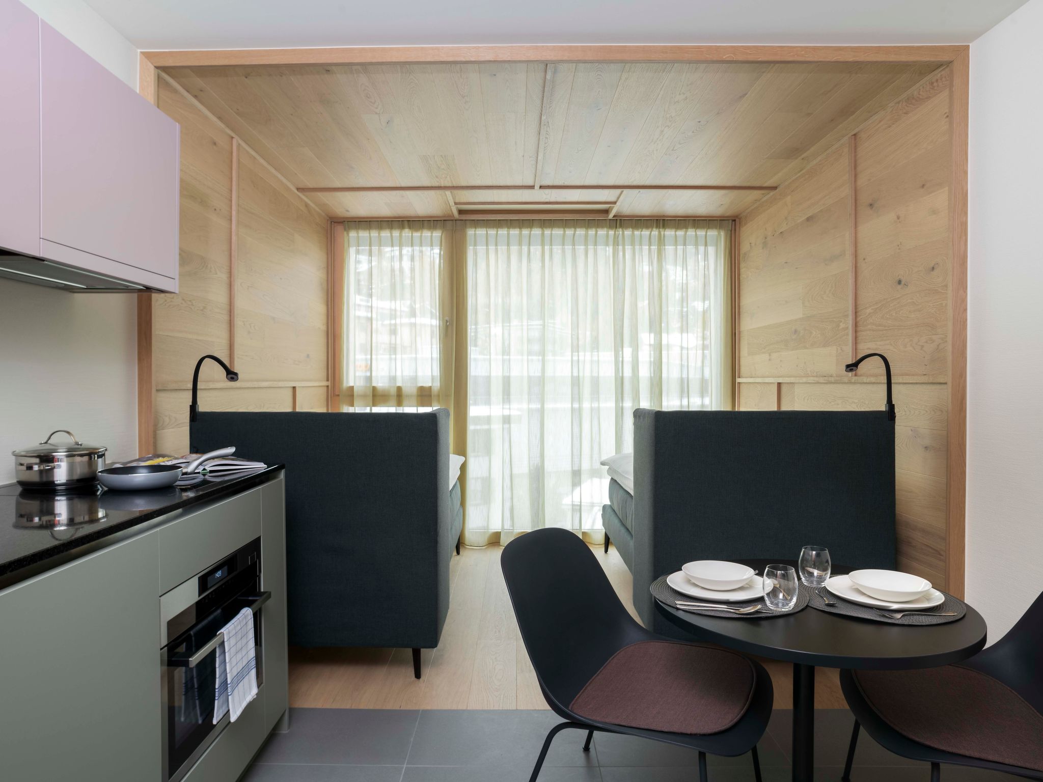 Stadthaus N9 Mountain Medium Studio Apartment in St Moritz