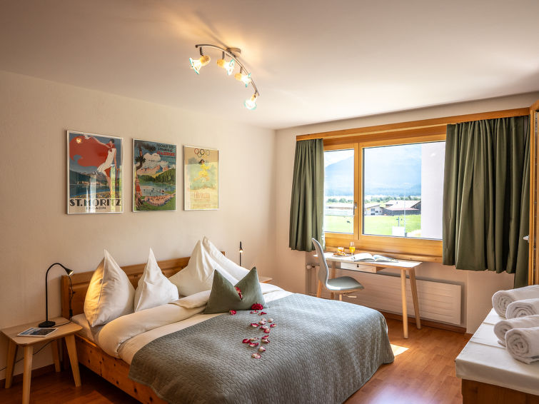 Bergzicht en wellness in appartement Chesa Muntarütsch, Samedan in Samedan