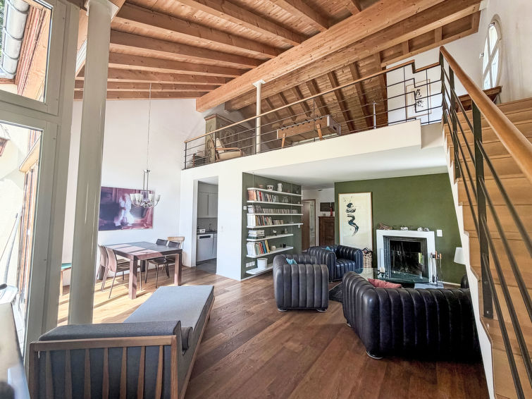 Appartement met open haard in het centrum van Sils Maria in Sils Maria