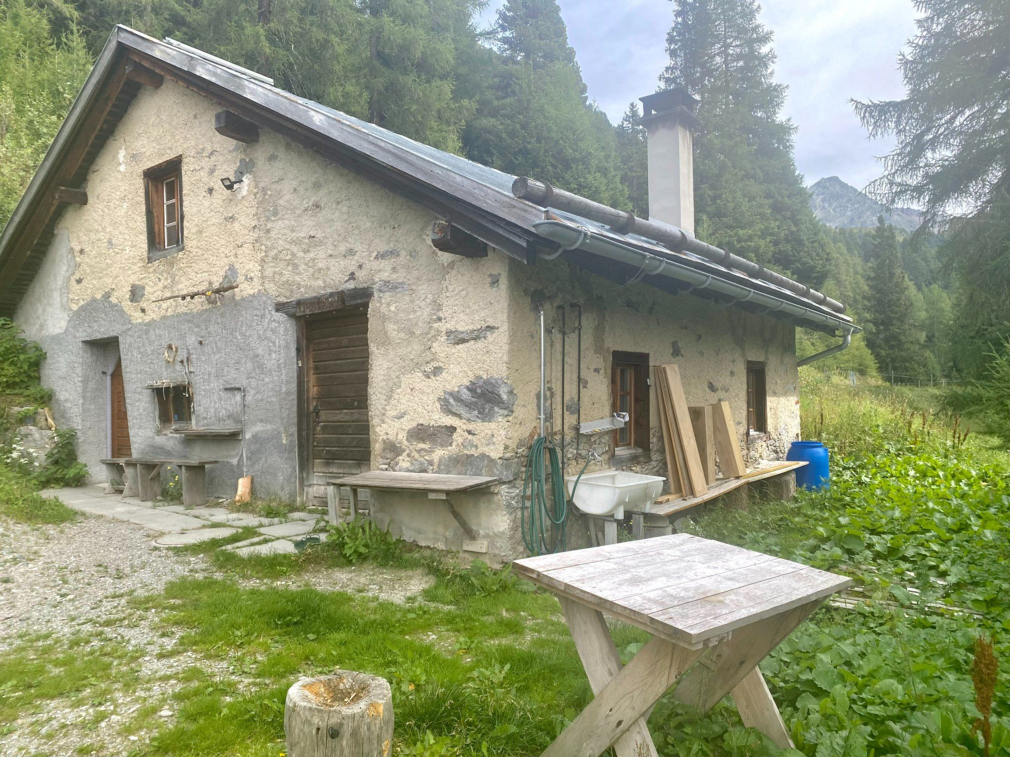Alphütte Alp Marangun, (Sta. Maria - Santa Maria Val Müstair). - Buiten