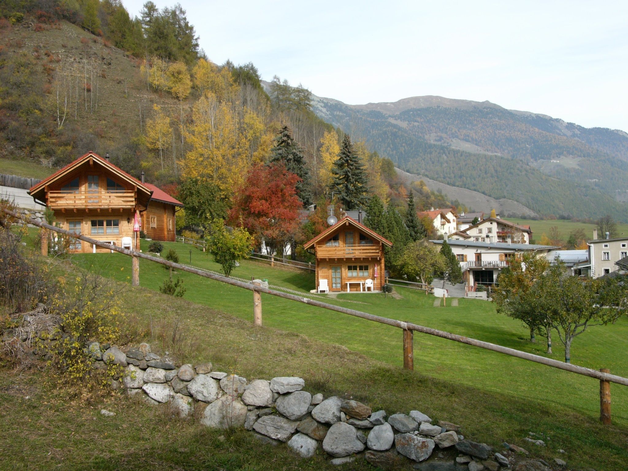 Ferienhaus Chalets Trafögl, (Müstair) - Draußen
