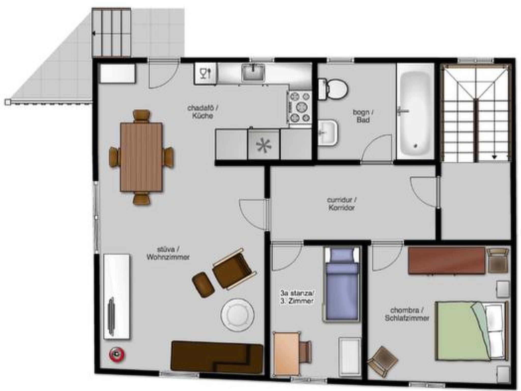 Chasa Tablà, (Guarda). - Binnen