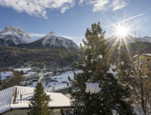 Zonnig appartement in Scuol met panoramisch uitzicht op de bergen - thumbnail 3