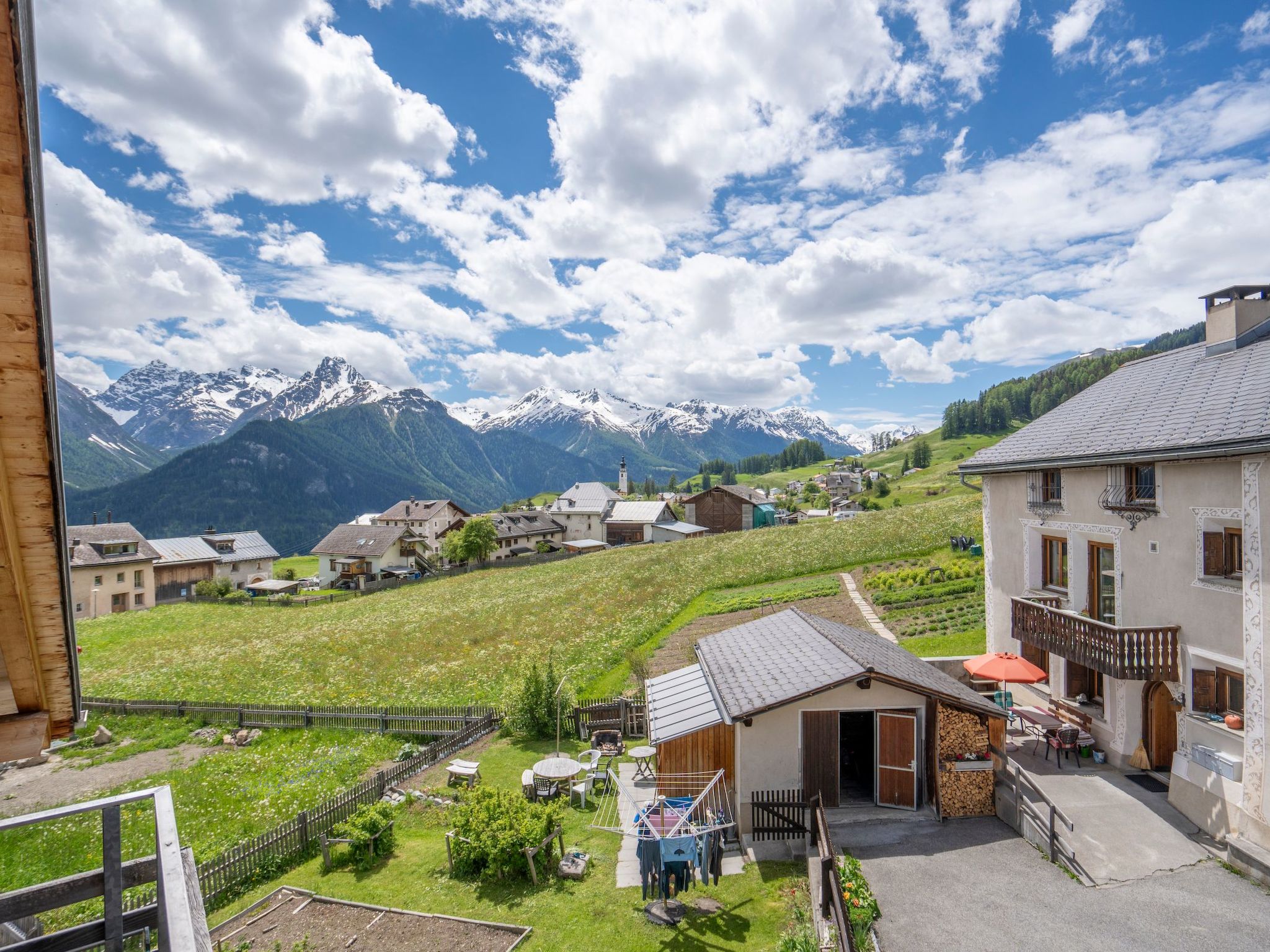 Appartement Chasa Flora, (Ftan) – Vue, photo 5 sur 15