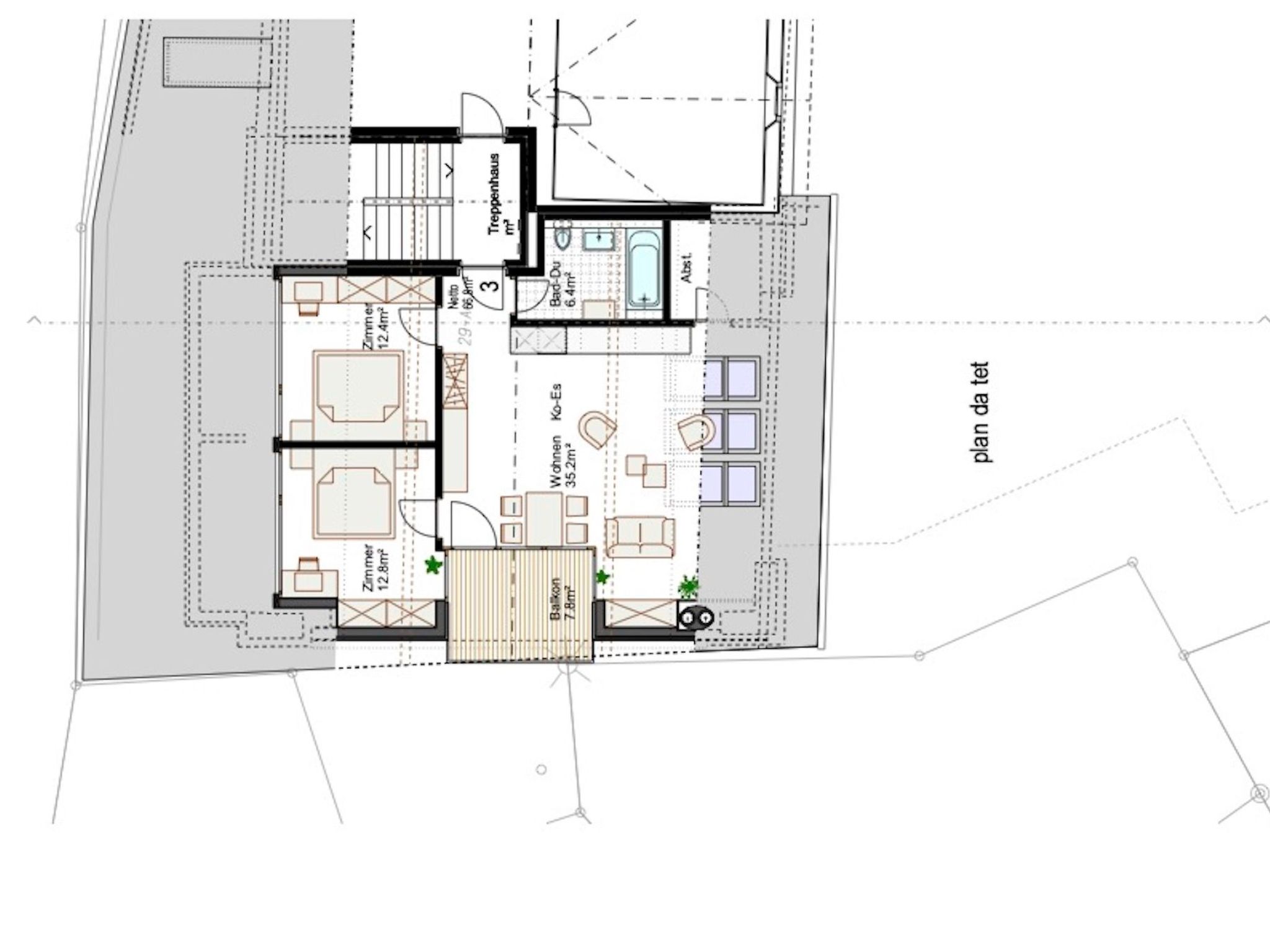 Appartement Chasa Flora, (Ftan) – Plan, photo 15 sur 15