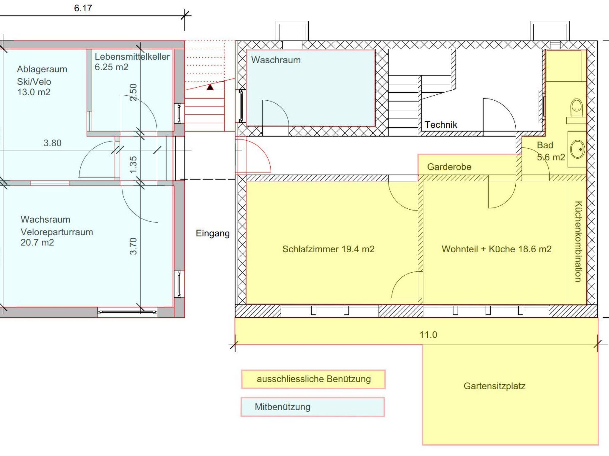Appartement Chasa Fionas - Einfamilienhaus Fam. Pitsch, (Ftan) – Plan, photo 21 sur 21