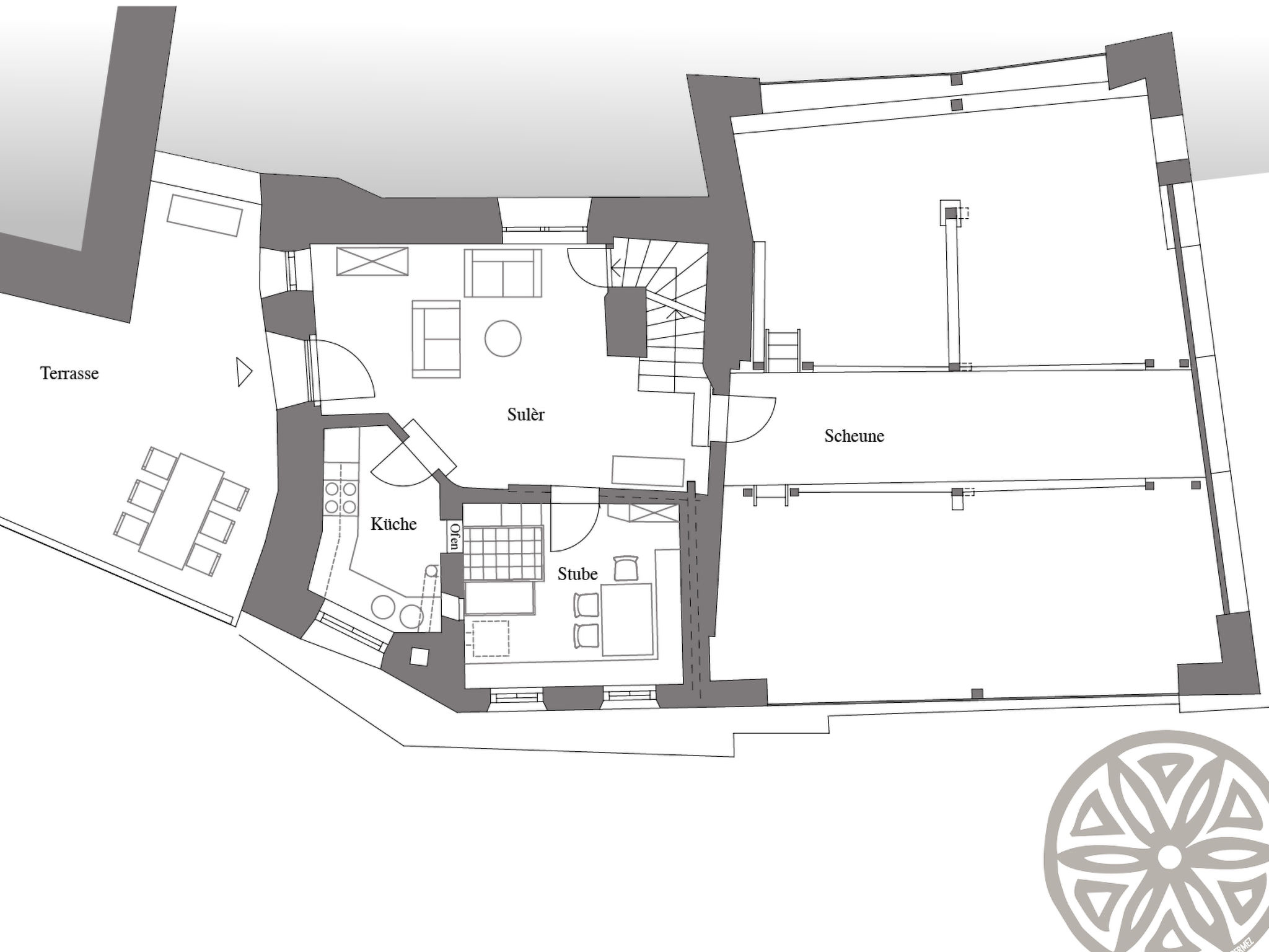 Permez, (Vnà). - Binnen