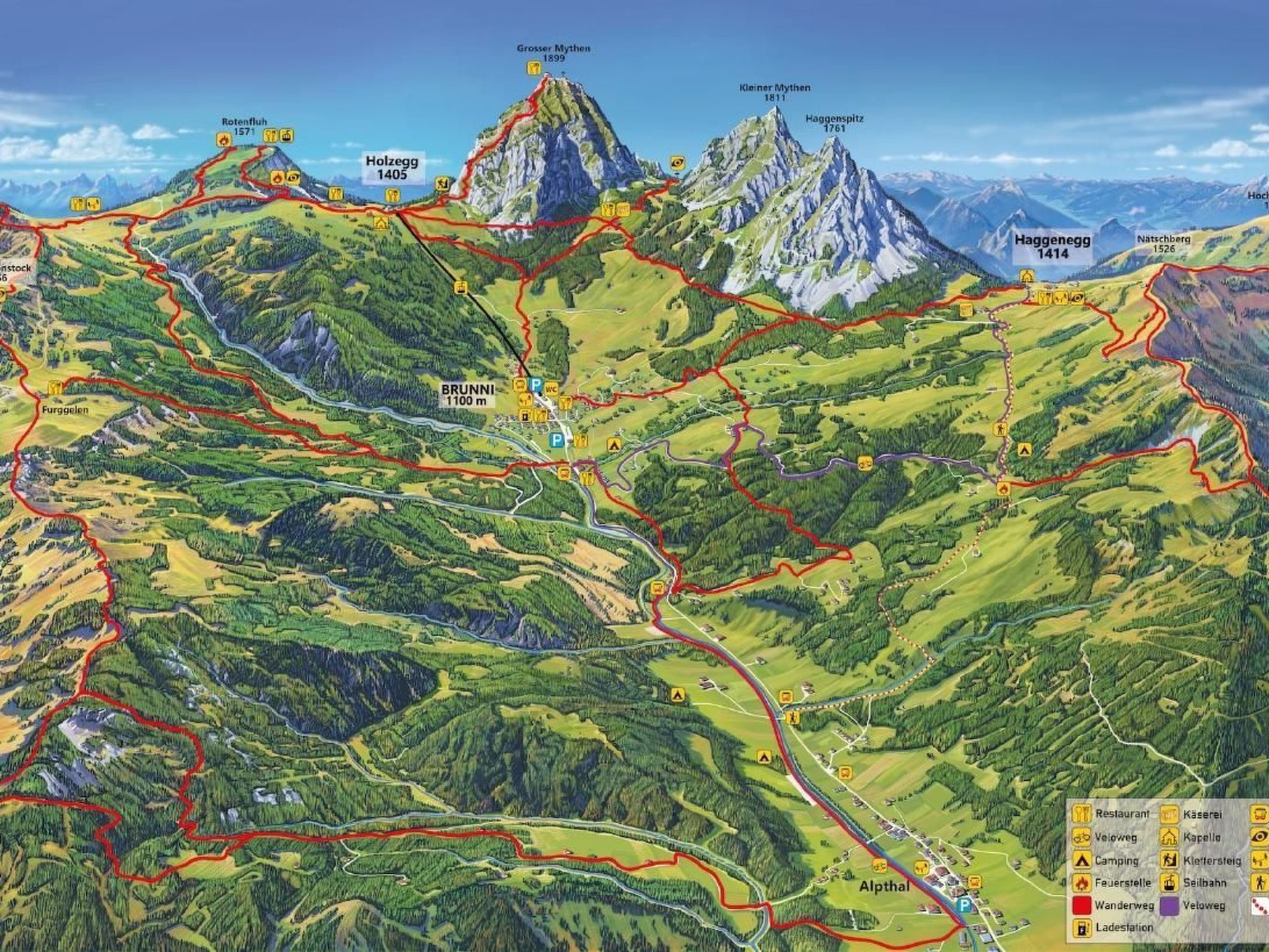 Brunni-Alpthal direkt an den Mythen-Bergen-Image-tags.info