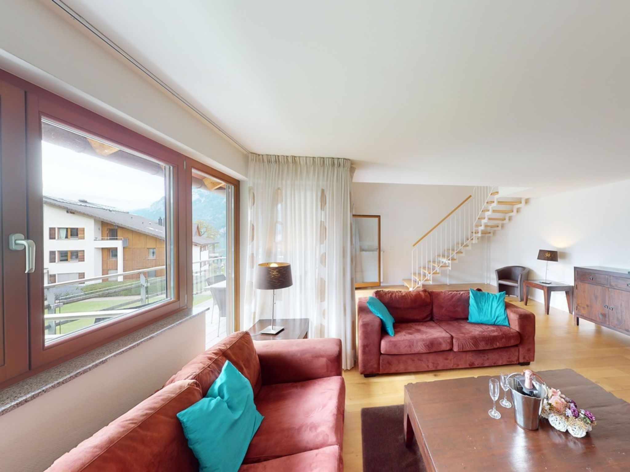 Walensee House & Apartments, (Unterterzen). Penthouse Apartment Nr. 106 - Image-tags.info