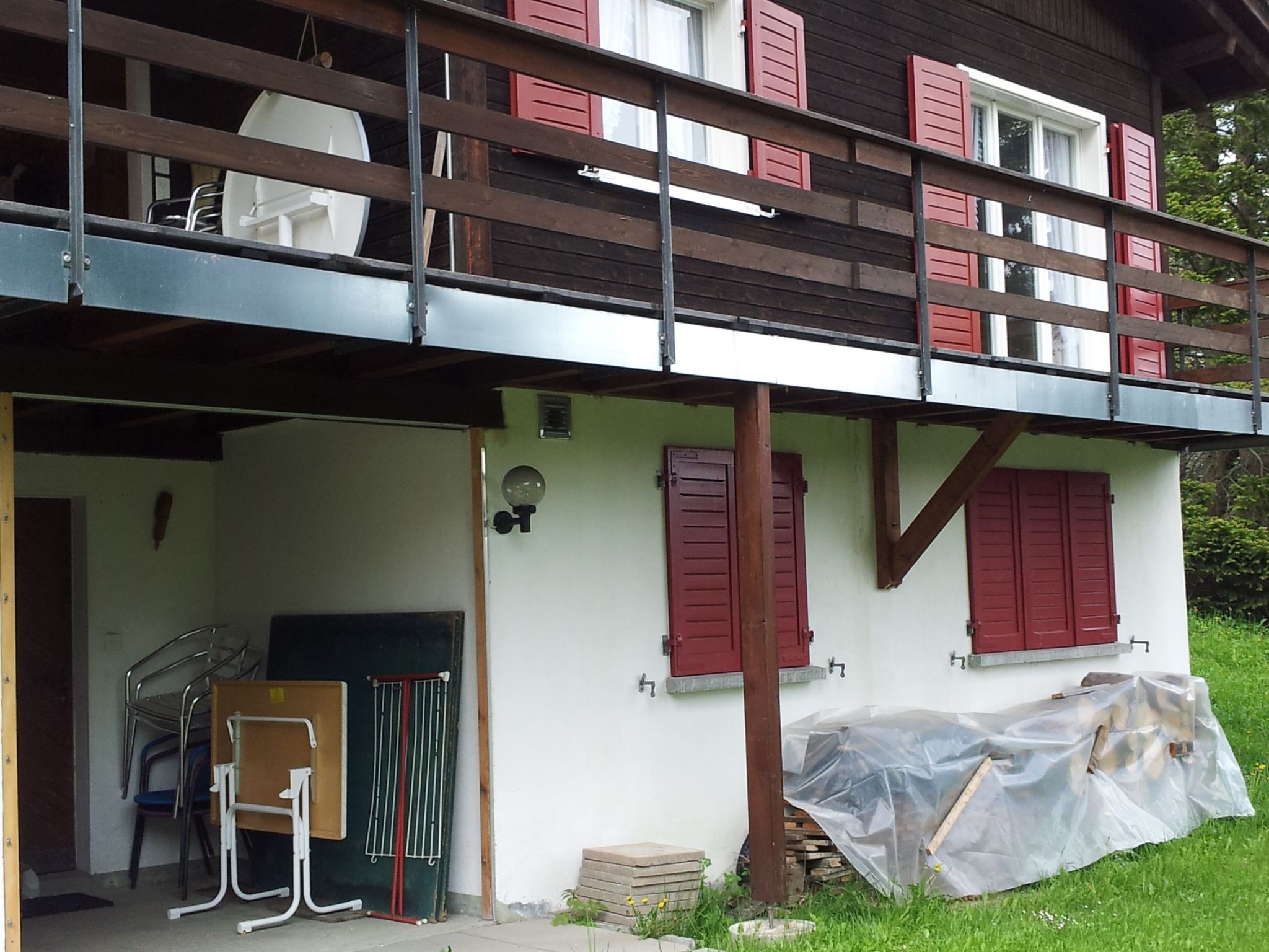 Chalet Hasehüsli, (Flumserberg Tannenboden). 2.5 Zimmerwohnung Partere, Wohnzim