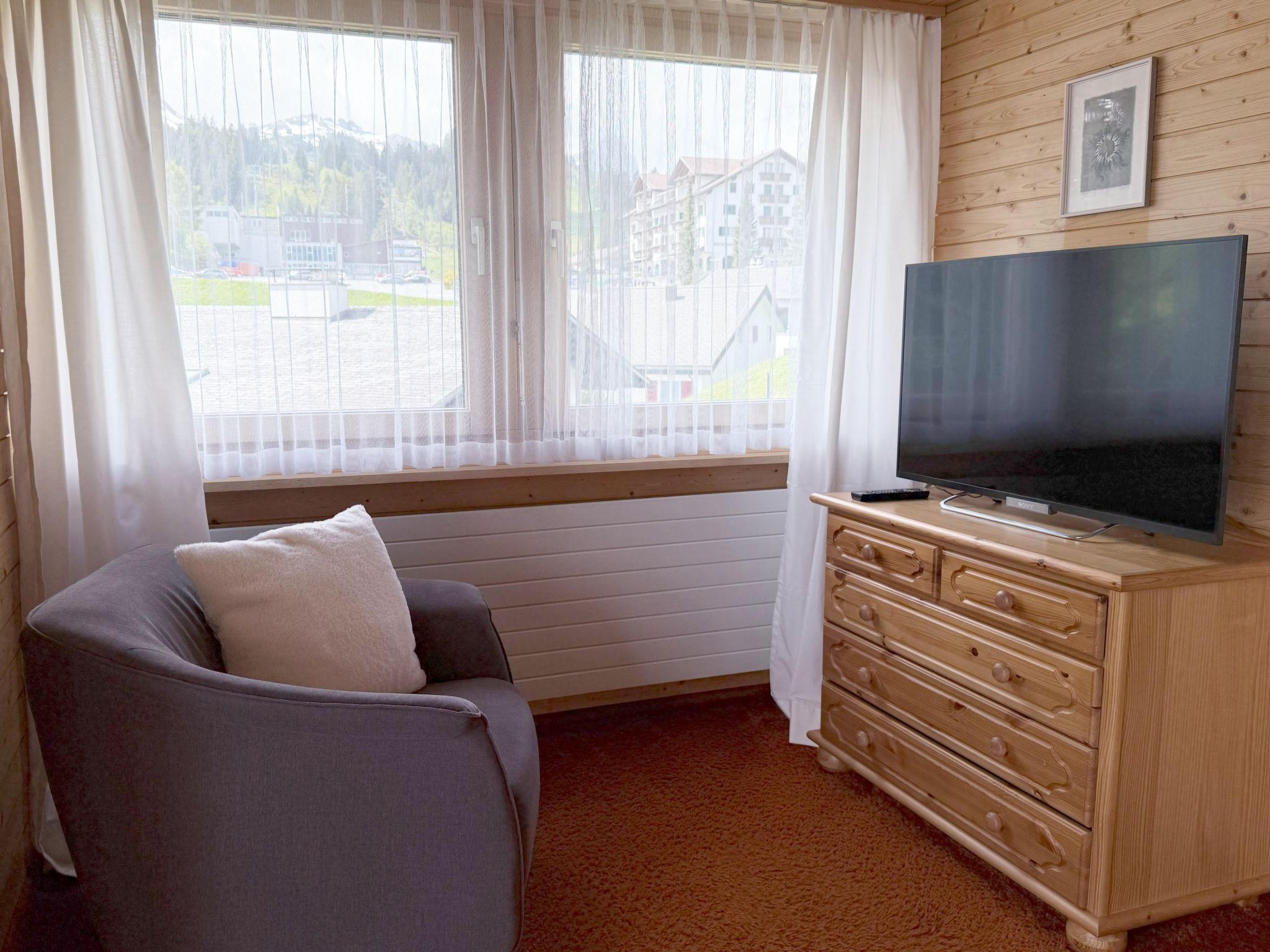 Haus DOMO, (Flumserberg Tannenboden). OG - 4.5-Zimmerwohnung Dusche/Balkon - Binnen