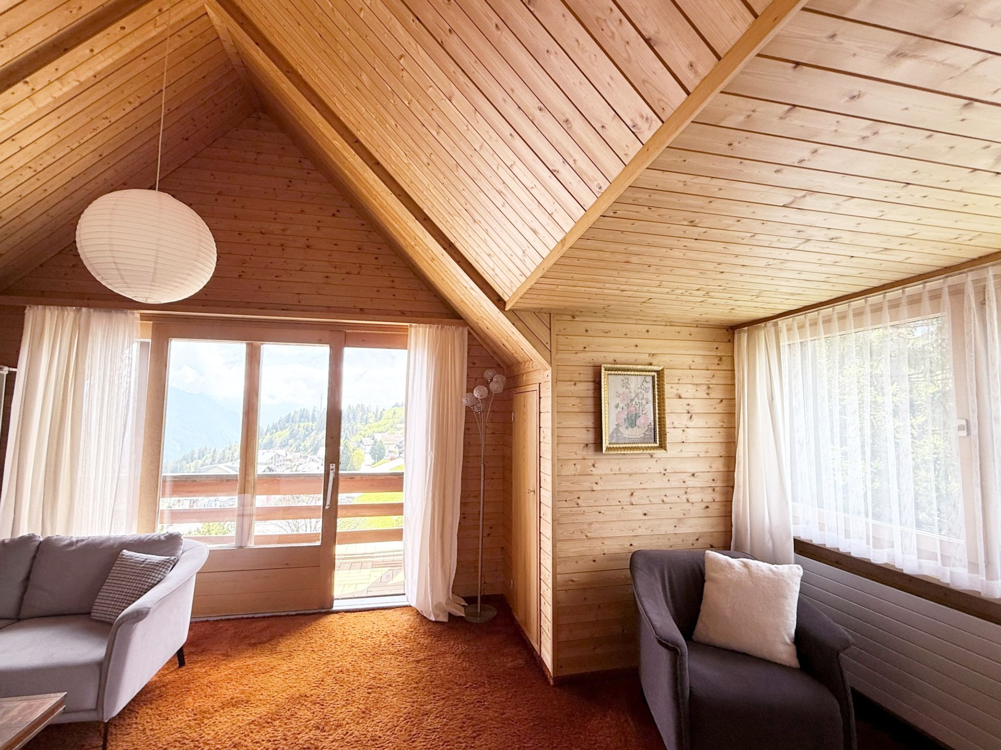 Haus DOMO, (Flumserberg Tannenboden). OG - 4.5-Zimmerwohnung Dusche/Balkon - Binnen