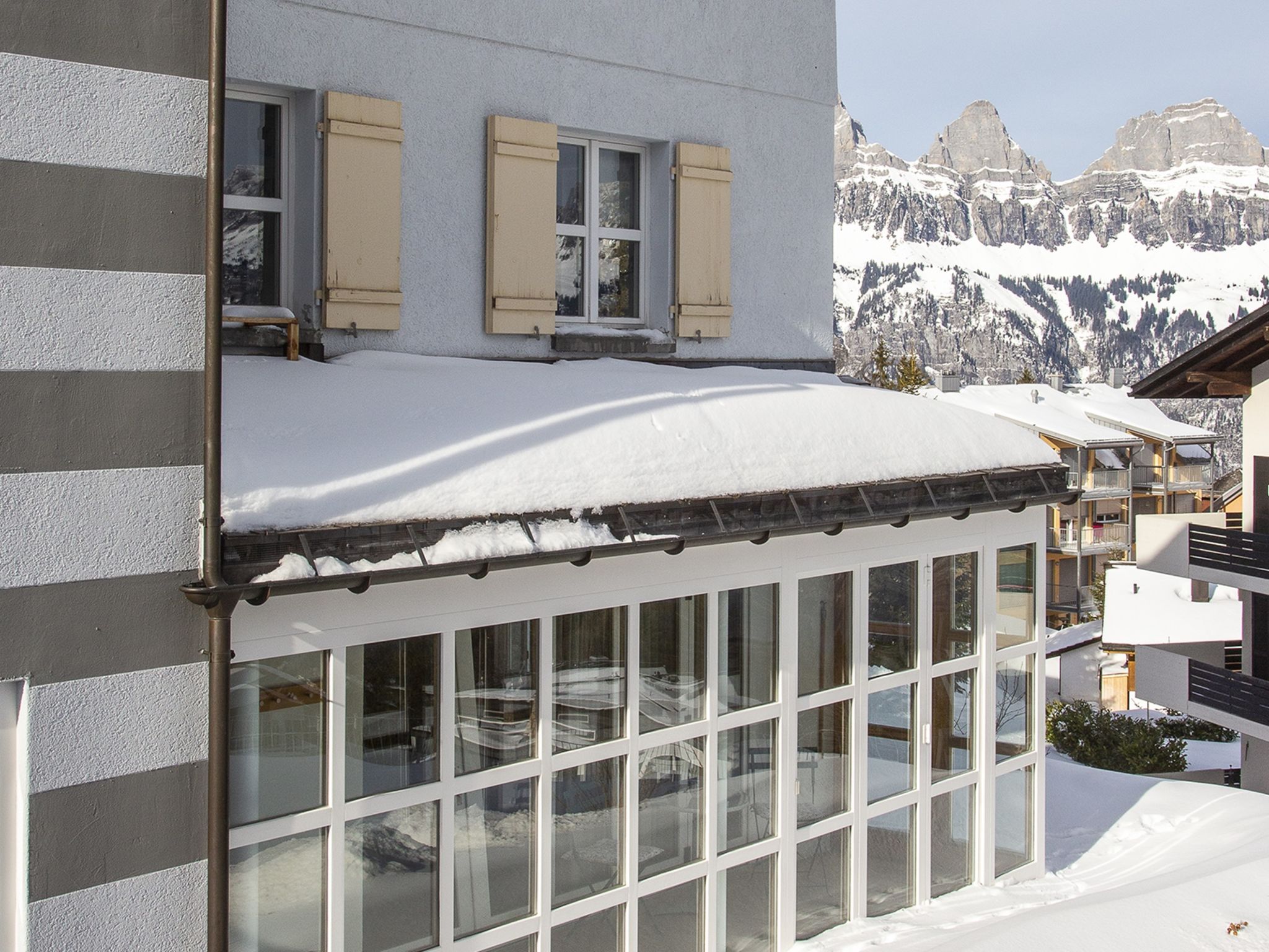 Steinröschen, (Flumserberg Tannenboden). 3.5 Zimmerwohnung Bad/Dusche/Terrasse - Buiten