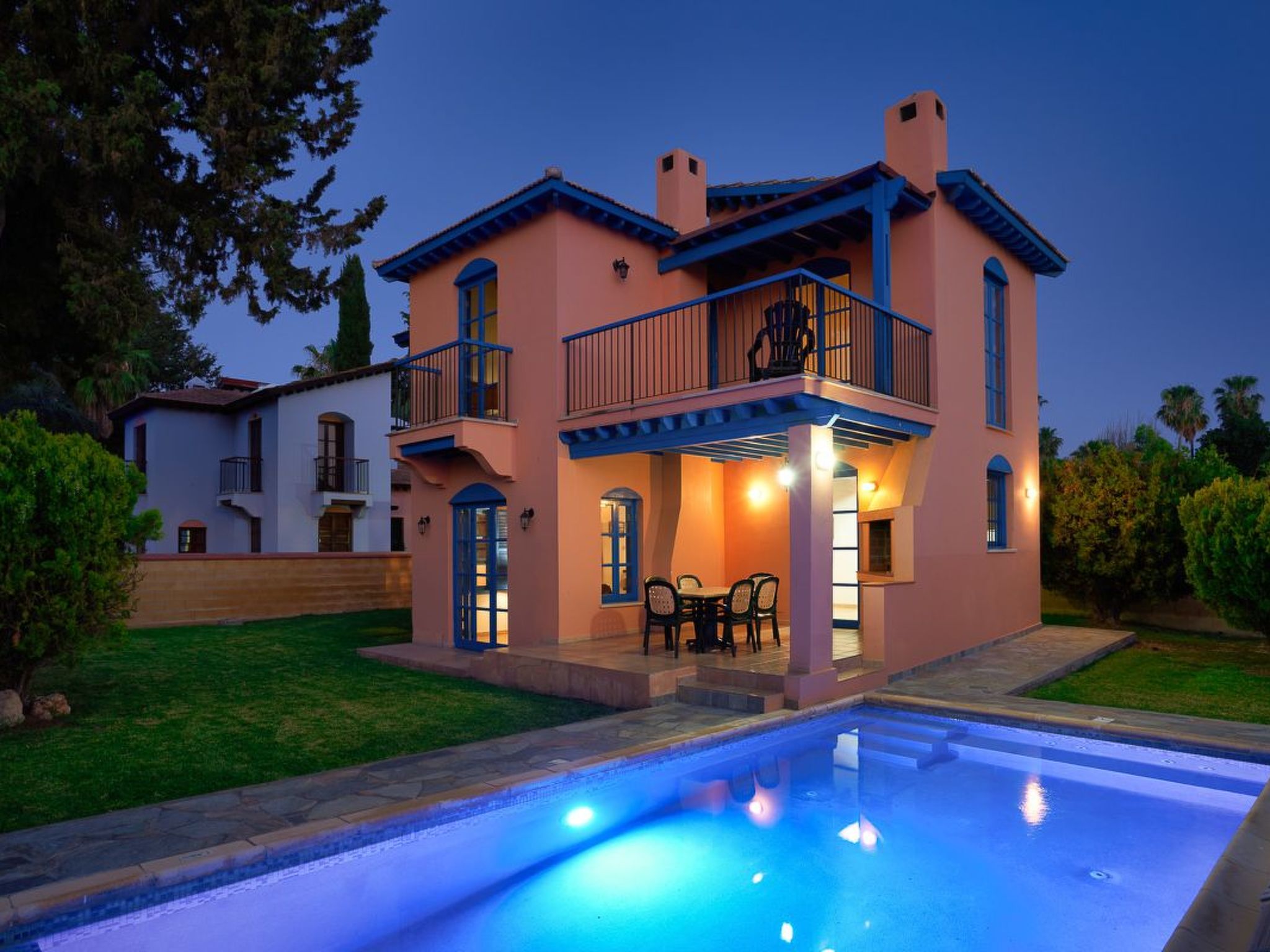 This beautiful holiday resort enjoys a quiet setting in Polis Crysochous, on the western coast of the sunny island of Cyprus. The resort is in first row to the sea, the villa that is positioned furthe..