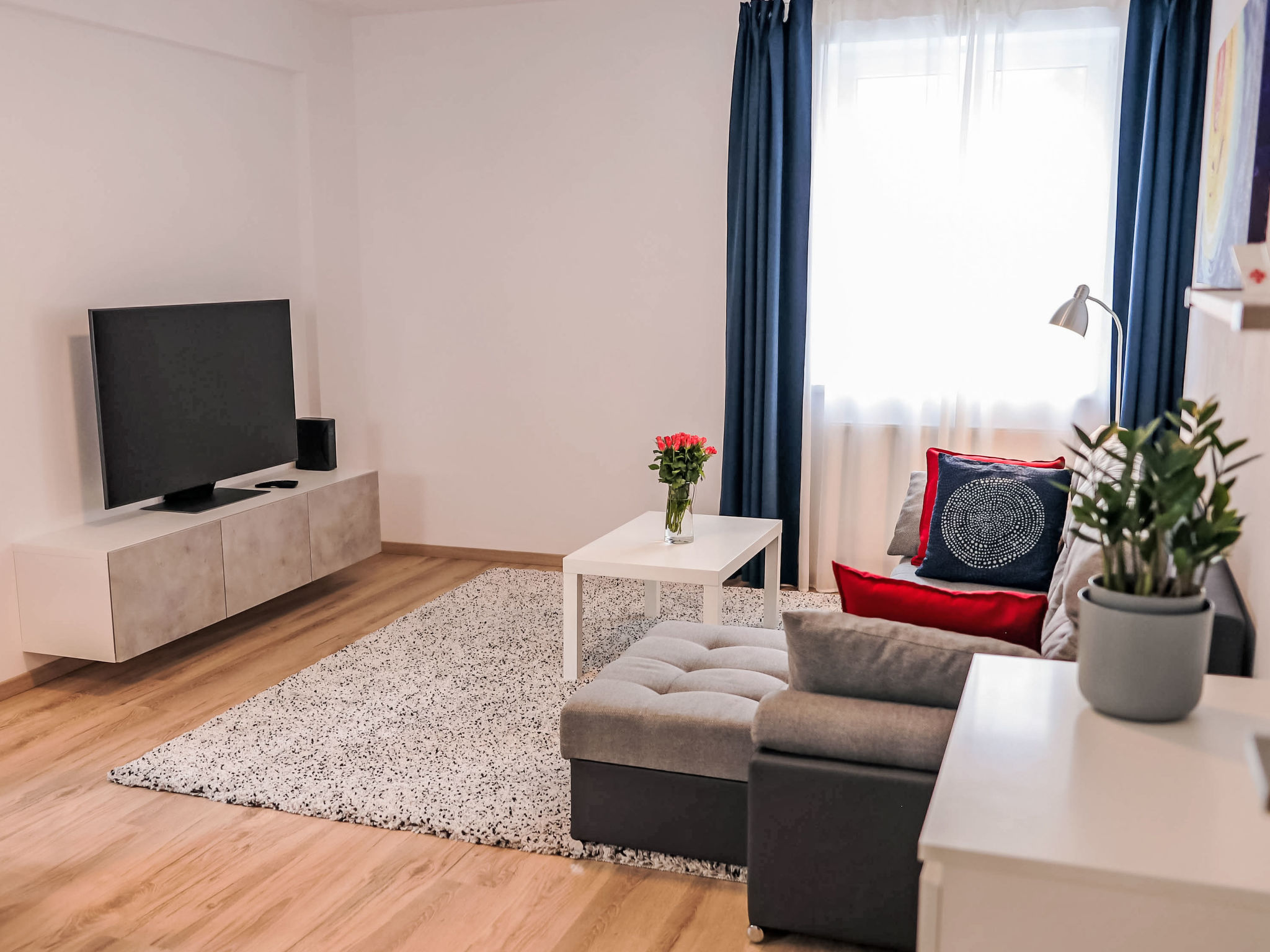 "Schober", appartement 2-kamers 56 m2. Woon-/eetkamer met 1 divanbed en TV. 1 kamer met 1 x 2 stapelbedden, 1 2-pers bed. Kookhoek (oven, afwasmachine, 4 inductiekookplaten, broodrooster, waterkoker, ..