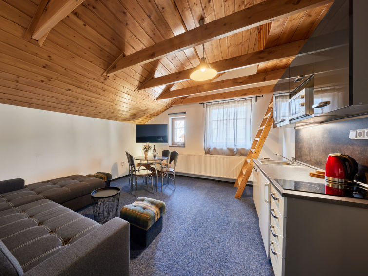 Op 300 m van de piste: ruim appartement in Cerny Dul met sauna in Cerny Dul