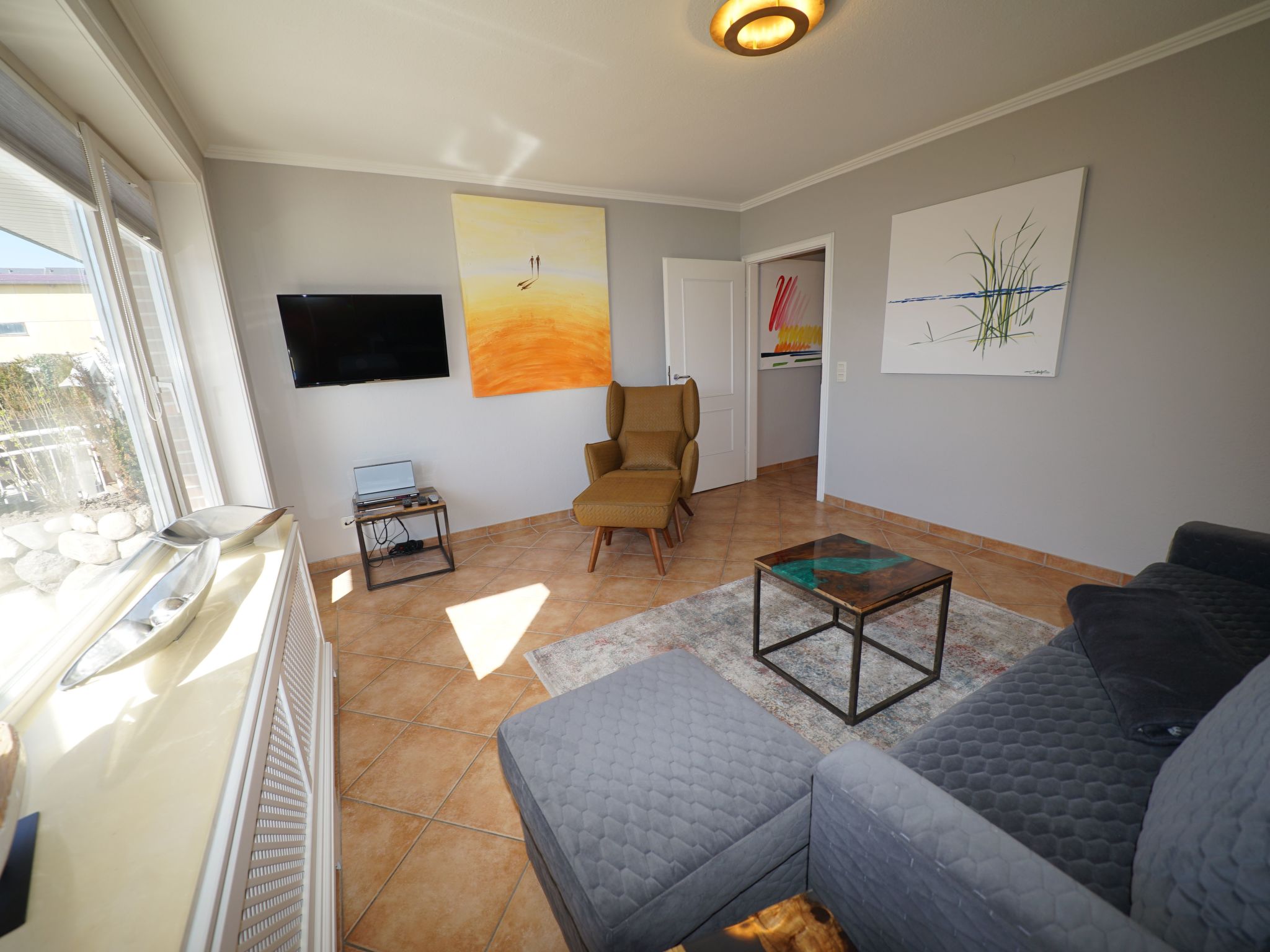 In Westerland mit Sonniger Terrasse-Binnen